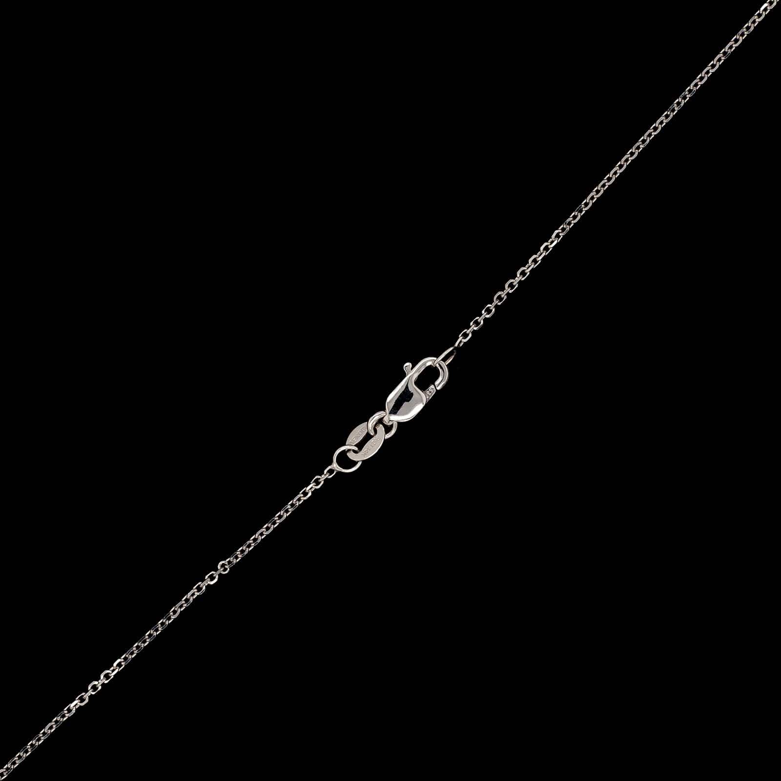 14K White Gold Estate Diamond Pendant Necklace - Image 3
