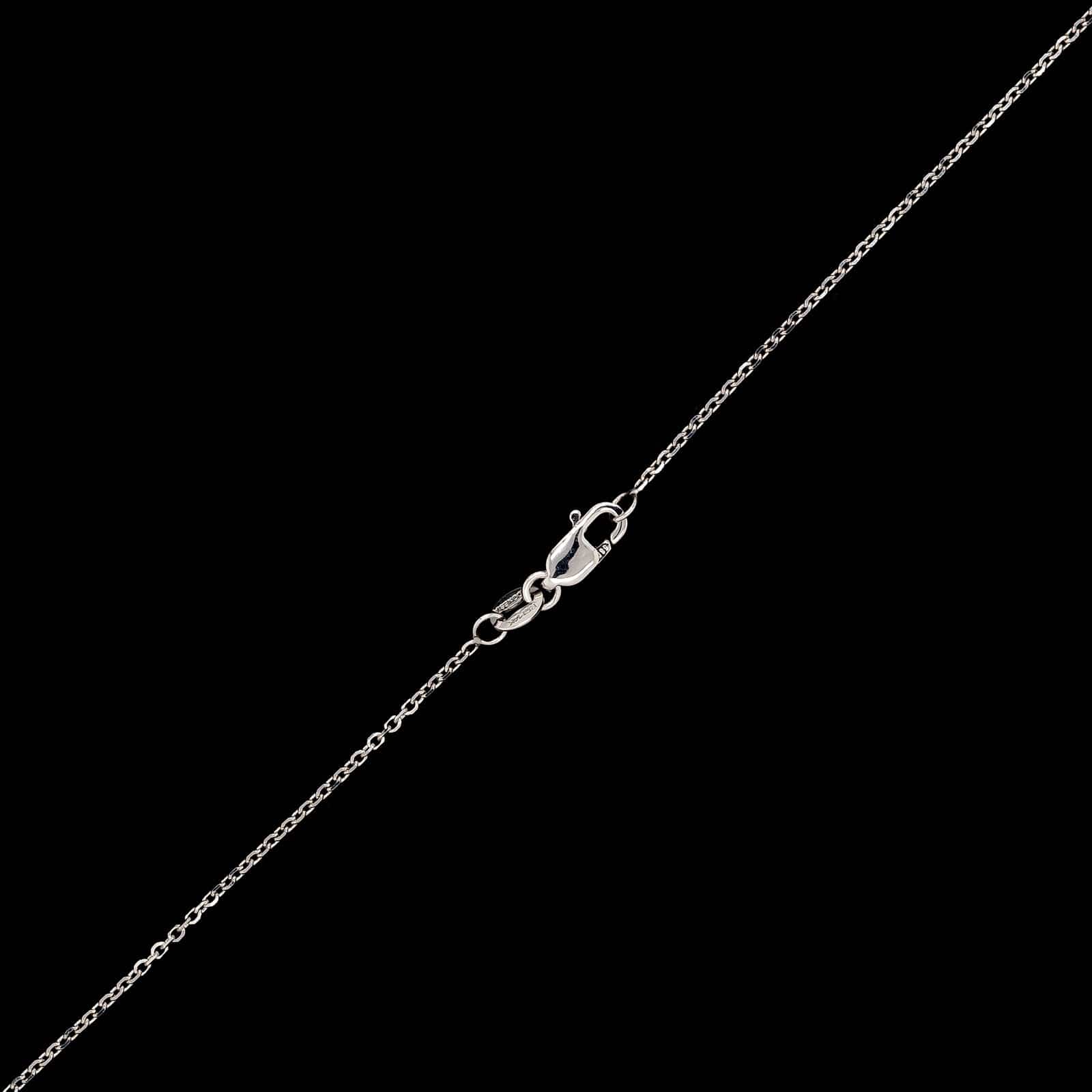 14K White Gold Estate Diamond Pendant Necklace - Image 3
