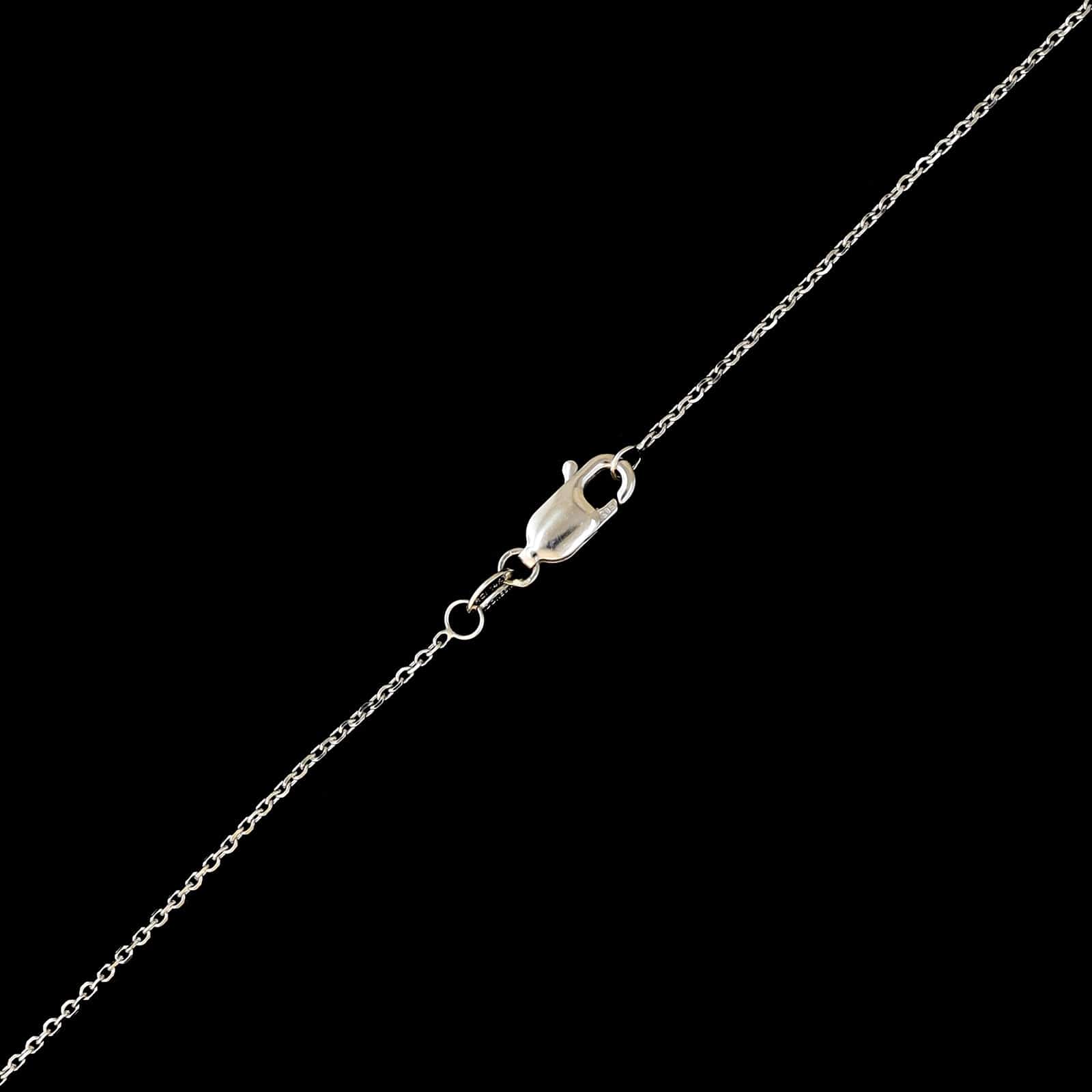 14K White Gold Estate Diamond Pendant Necklace - Image 3