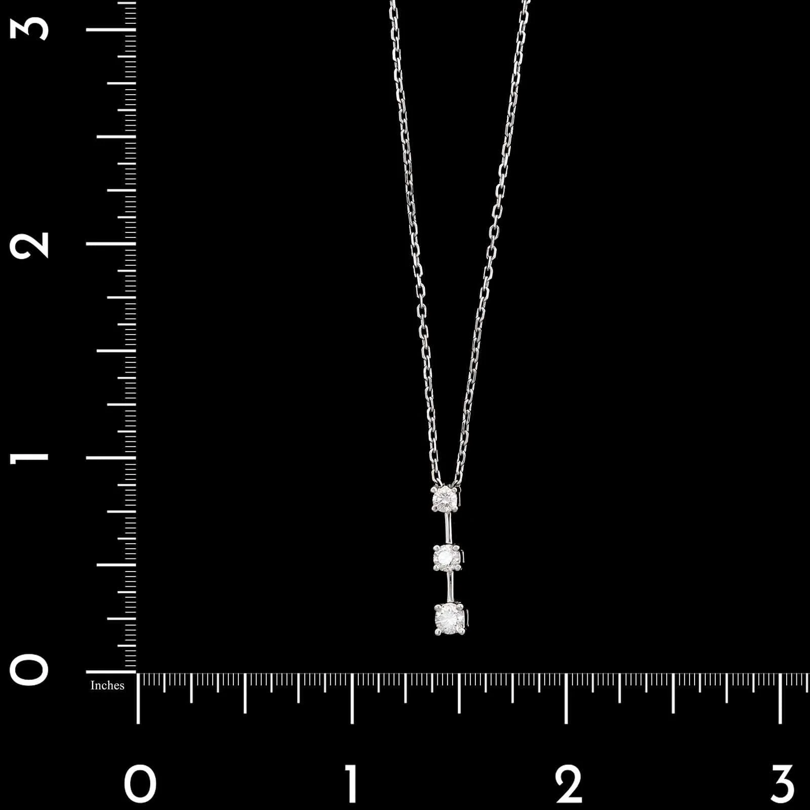 14K White Gold Estate Diamond Pendant Necklace - Image 4