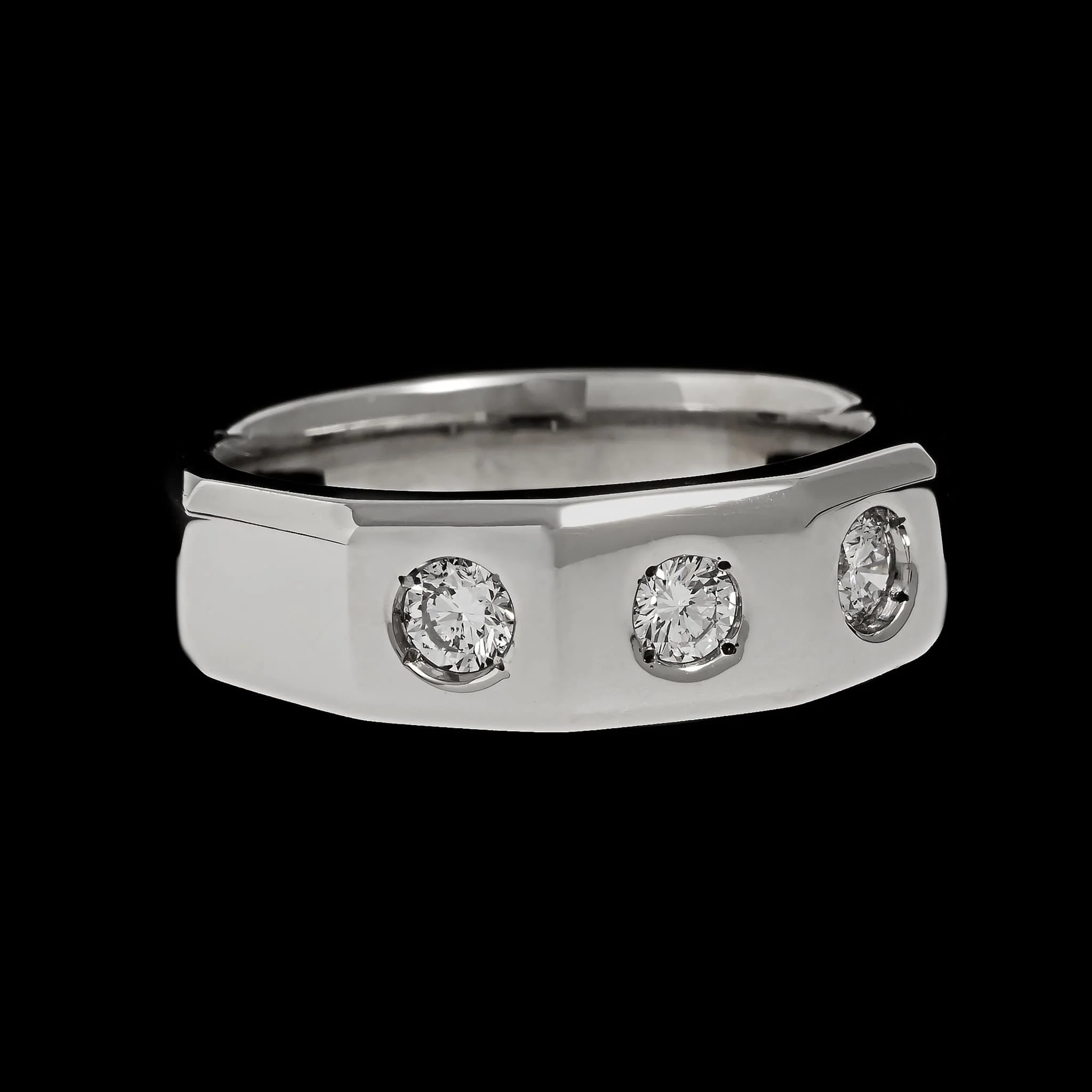 14K White Gold Estate Diamond Ring