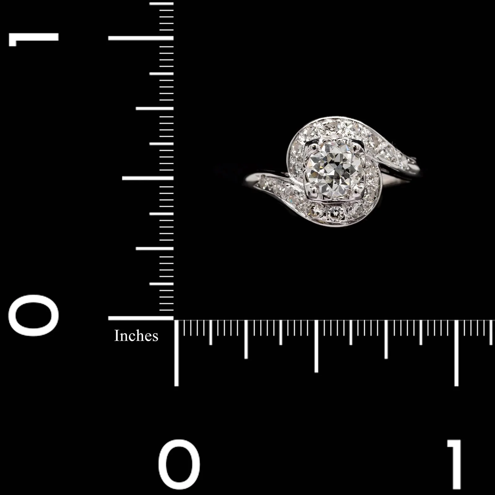 14K White Gold Estate Diamond Ring - Image 4