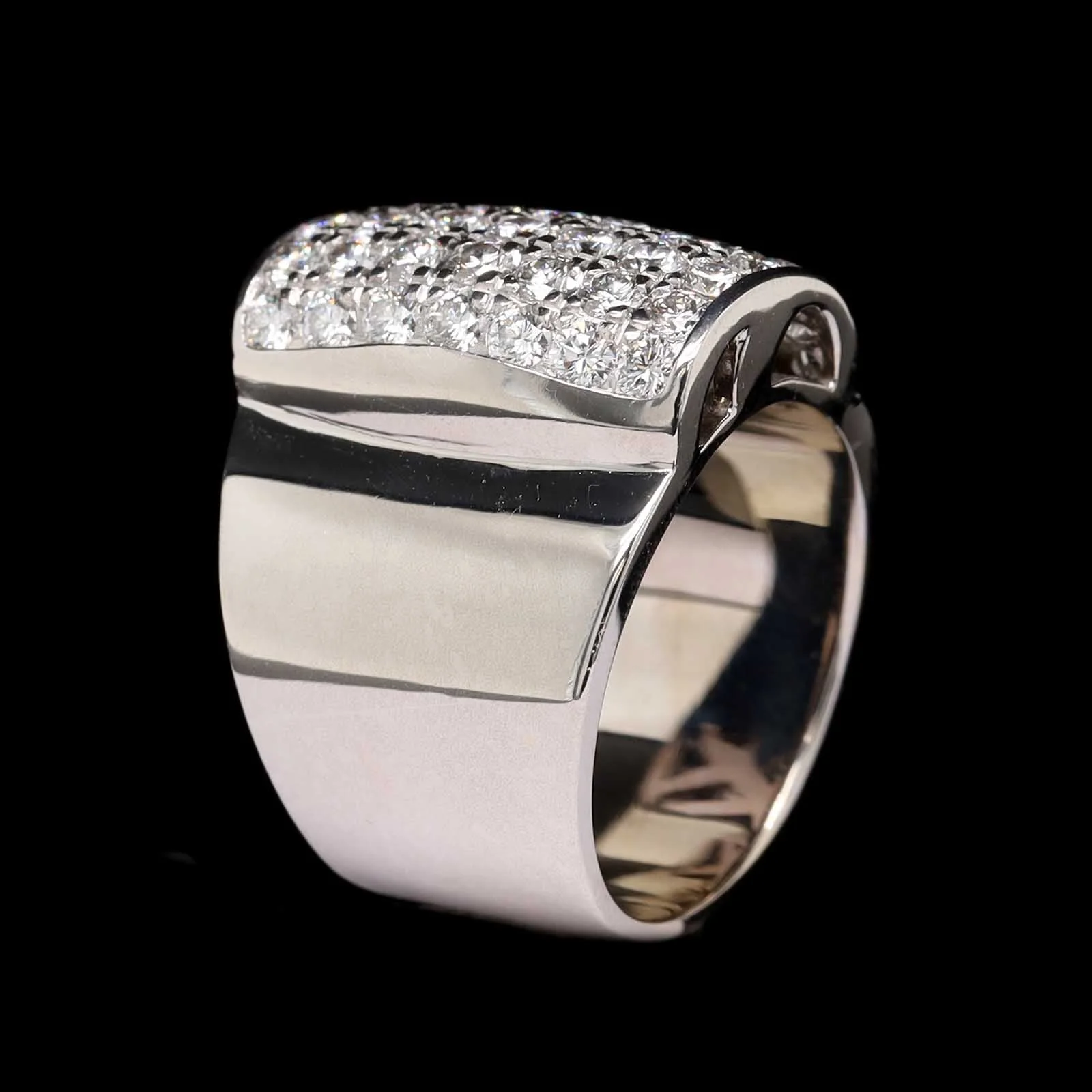 14K White Gold Estate Diamond Ring - Image 2