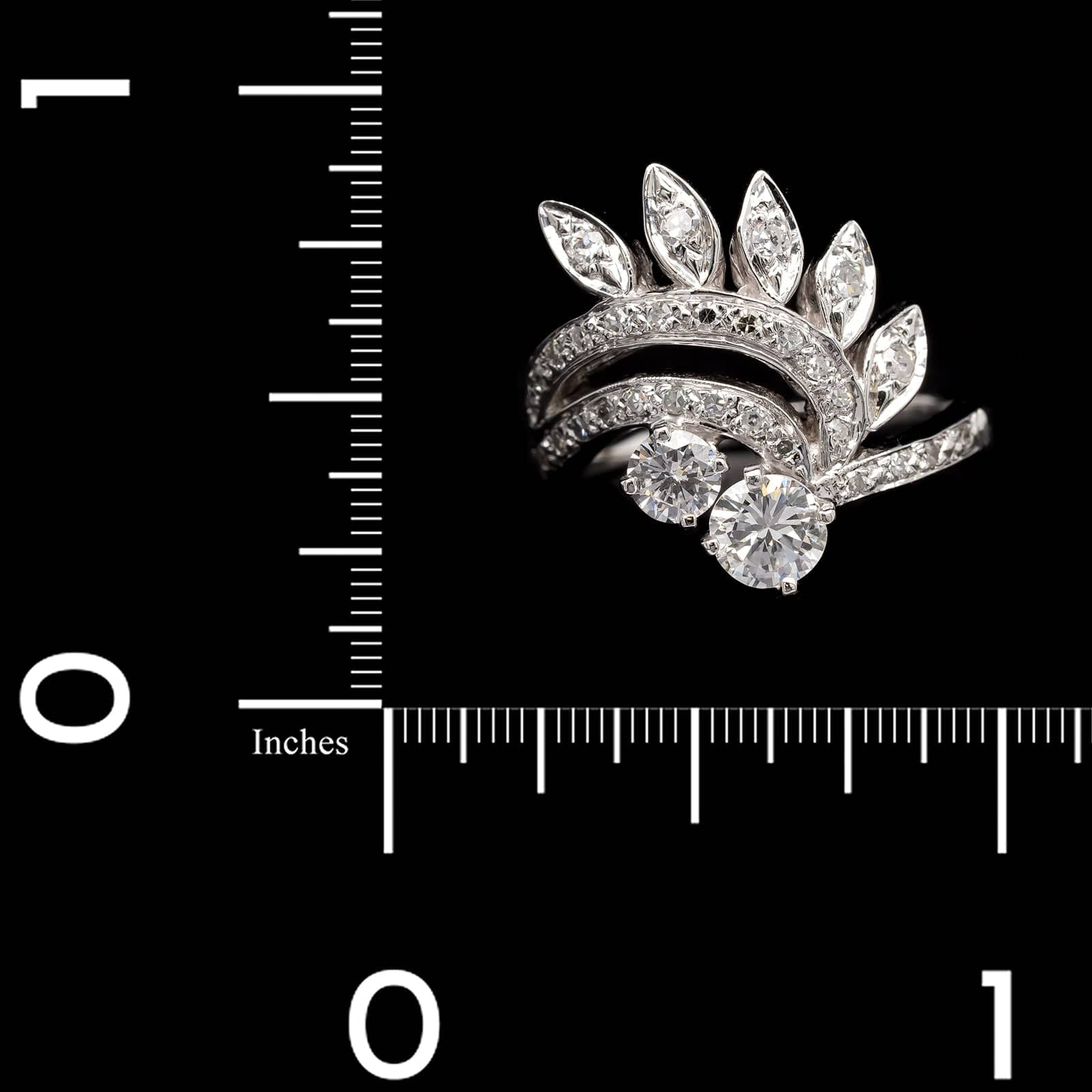 14K White Gold Estate Diamond Ring - Image 4