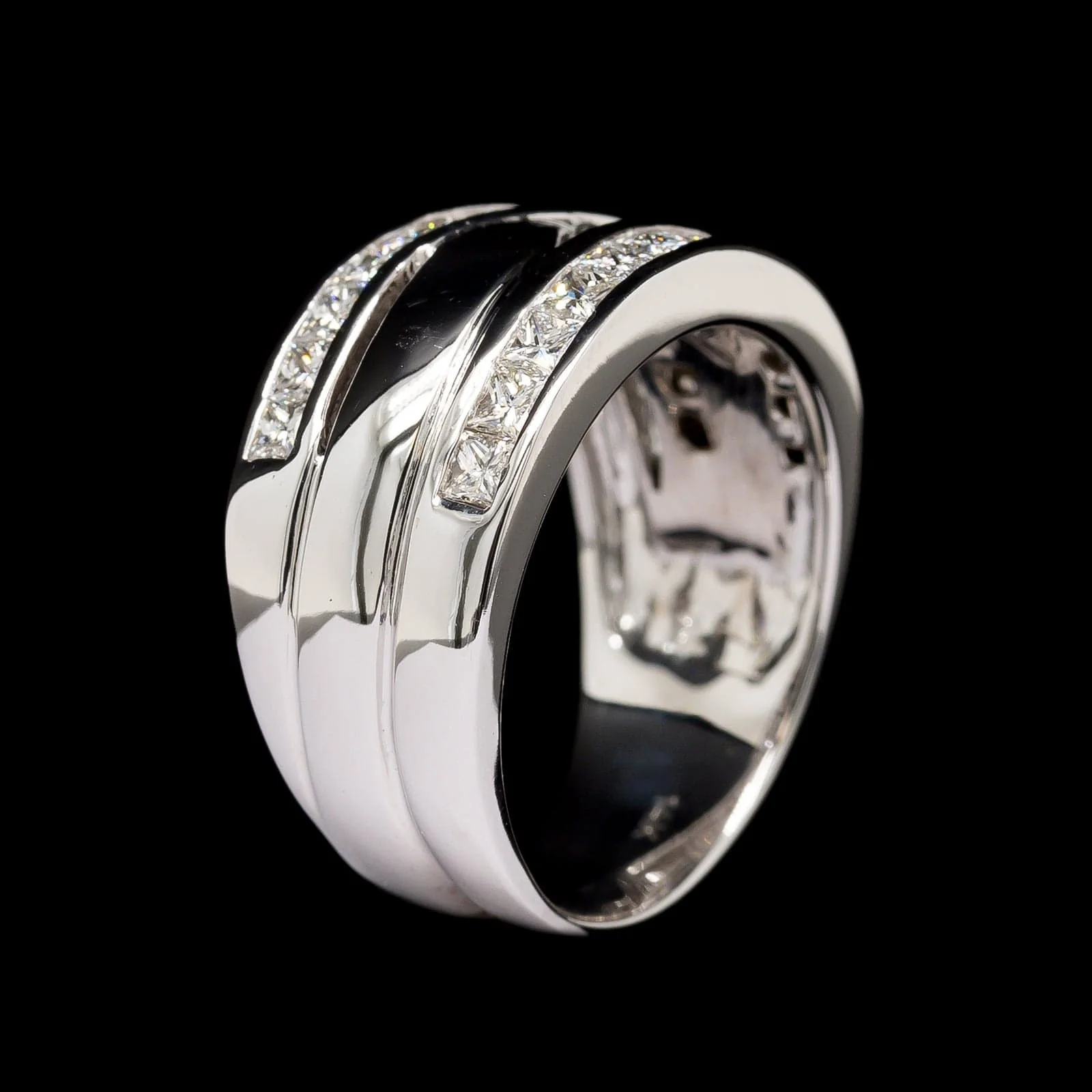 14K White Gold Estate Diamond Ring - Image 2