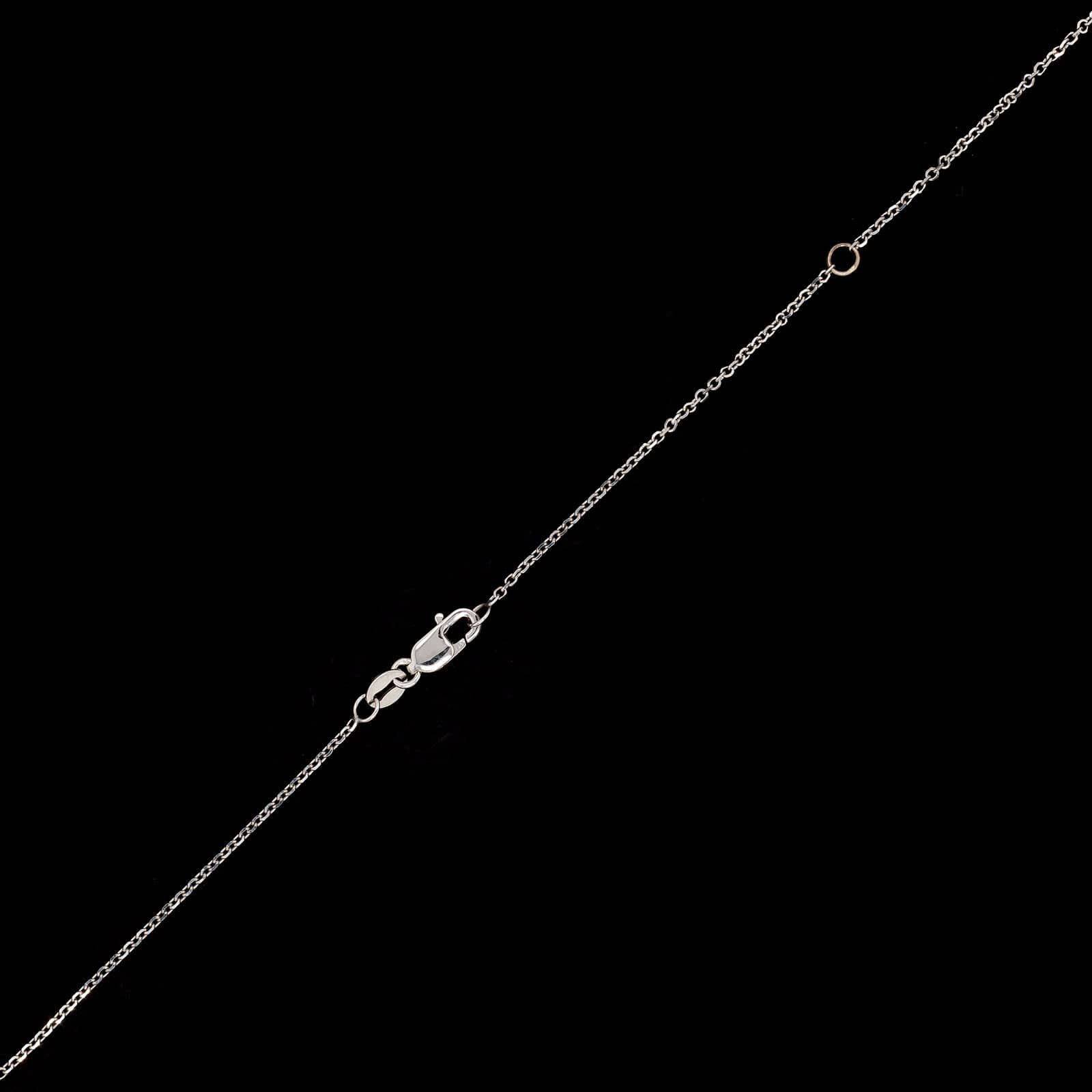 14K White Gold Estate Diamond Solitaire Pendant Necklace - Image 3