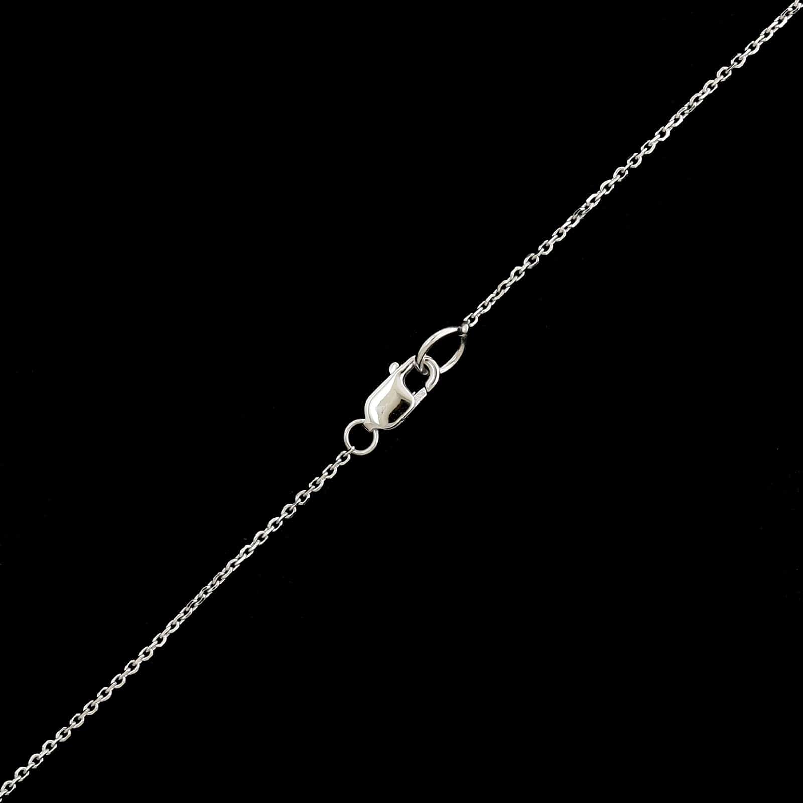 14K White Gold Estate Diamond Solitaire Pendant Necklace - Image 3