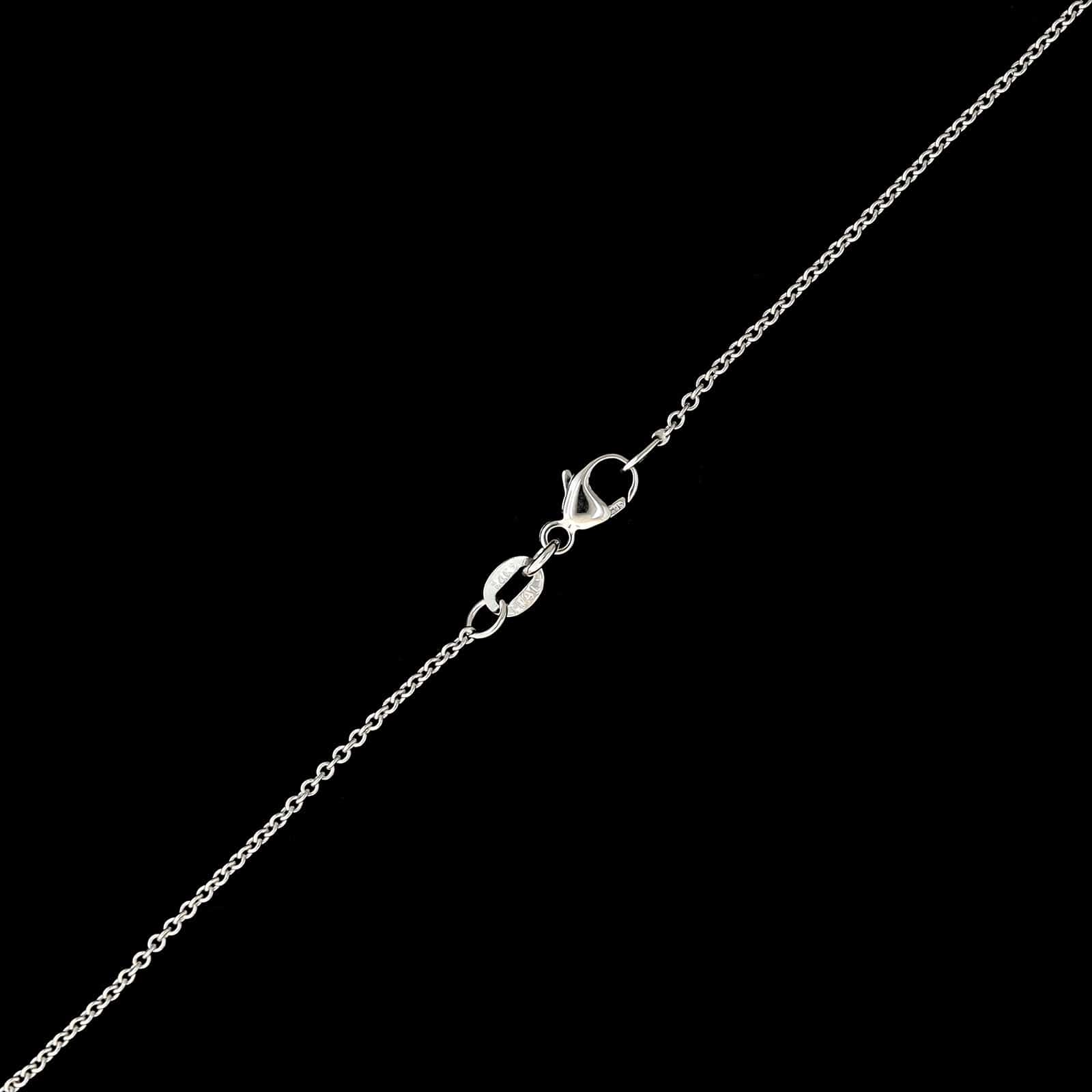 14K White Gold Estate Diamond Solitaire Pendant Necklace - Image 3