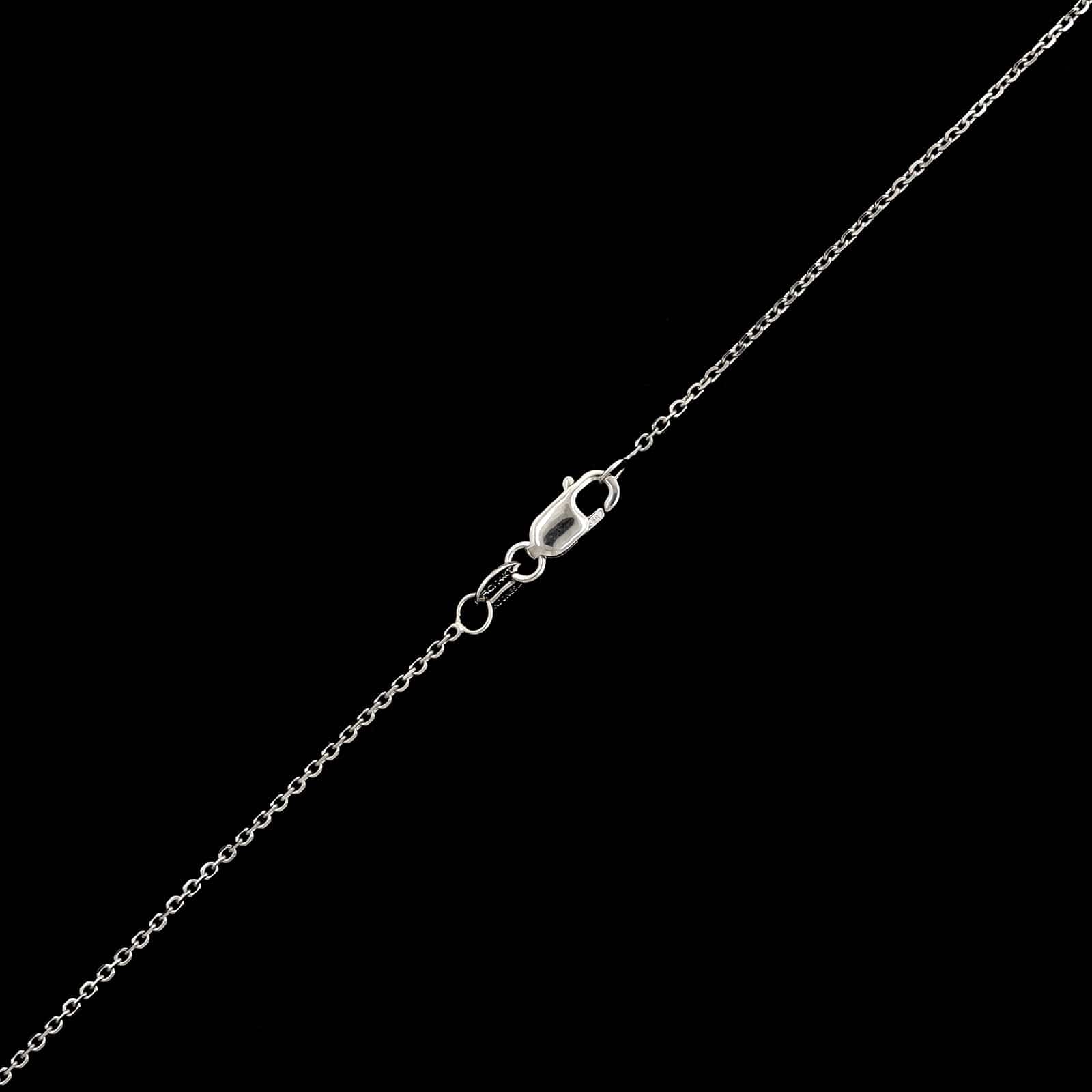 14K White Gold Estate Diamond Solitaire Pendant Necklace - Image 3