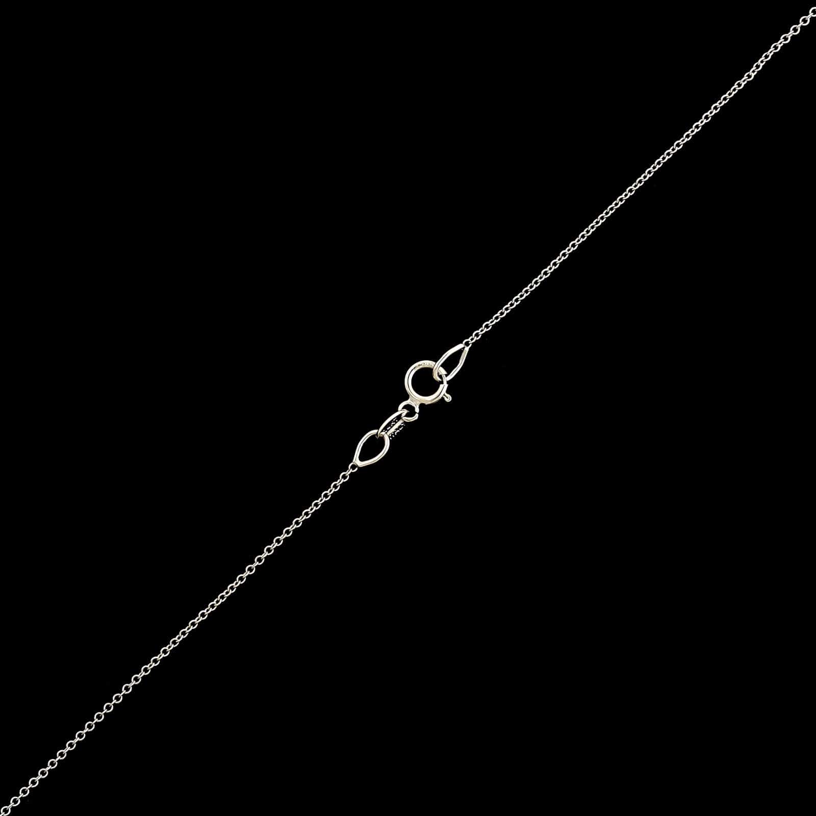 14K White Gold Estate Diamond Three Stone Pendant Necklace - Image 3