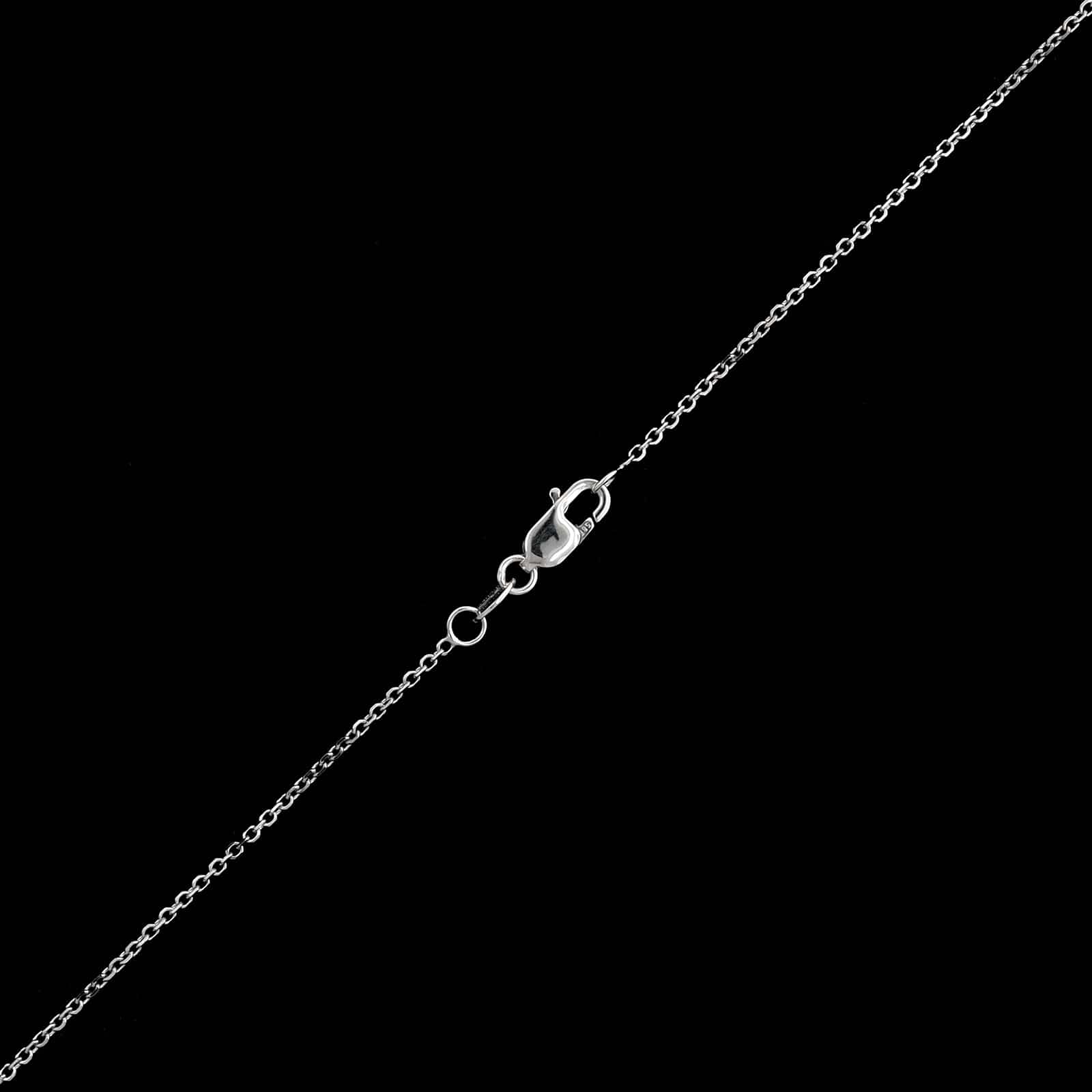 14K White Gold Estate Green Sapphire and Diamond Halo Pendant Necklace - Image 3