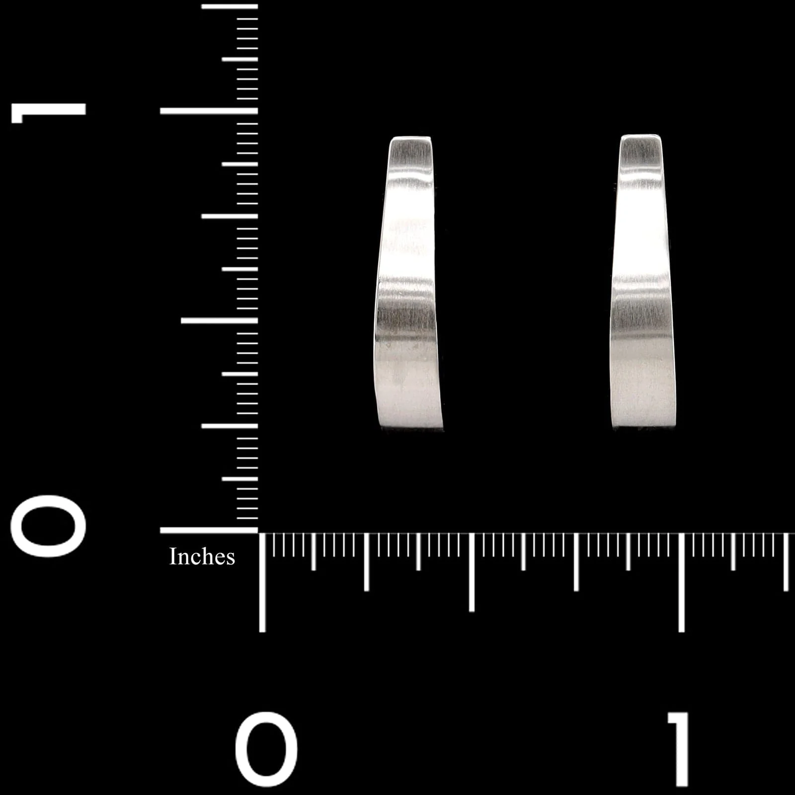 14K White Gold Estate Hinged Hoop Earrings - Image 3