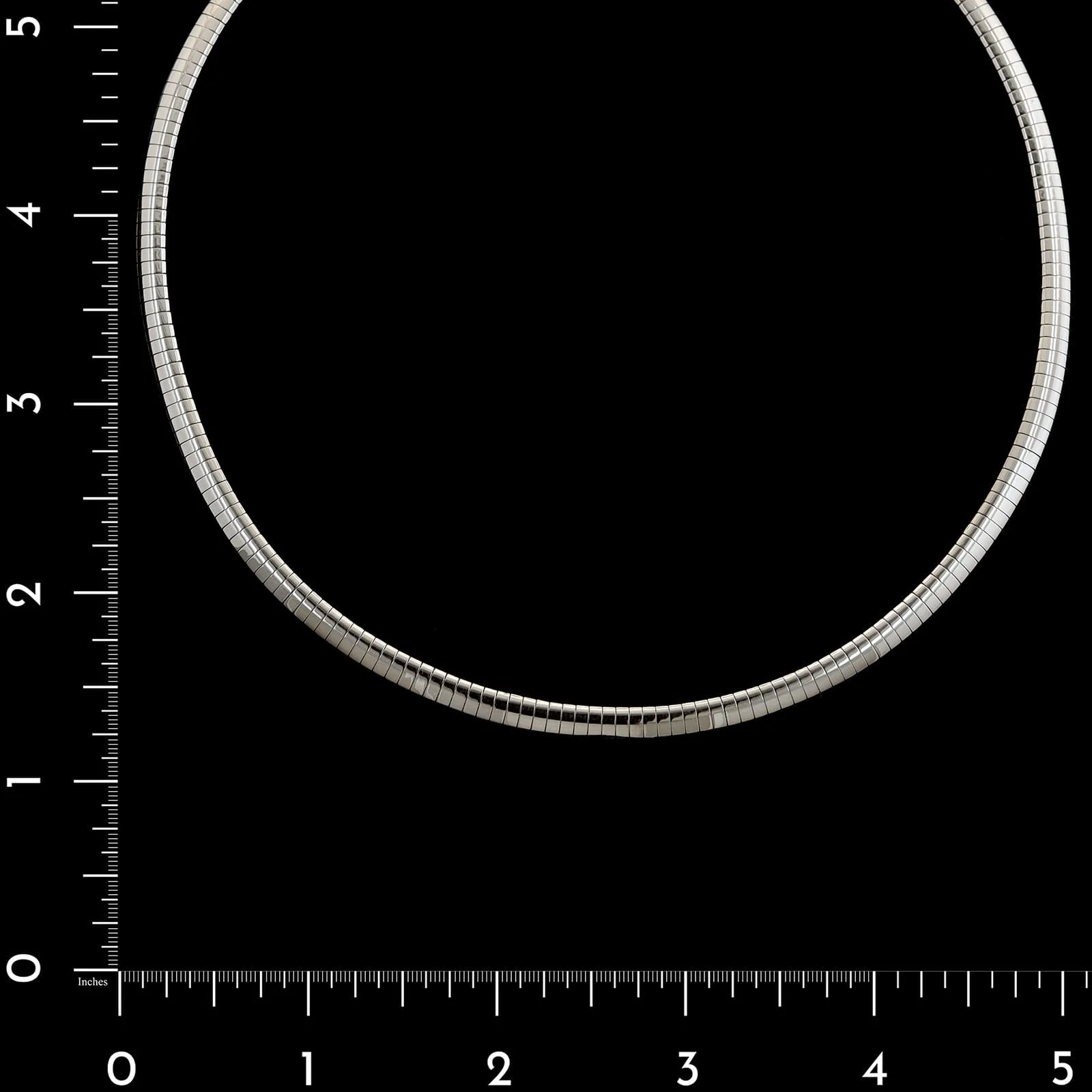 14K White Gold Estate Omega Chain Necklace - Image 4