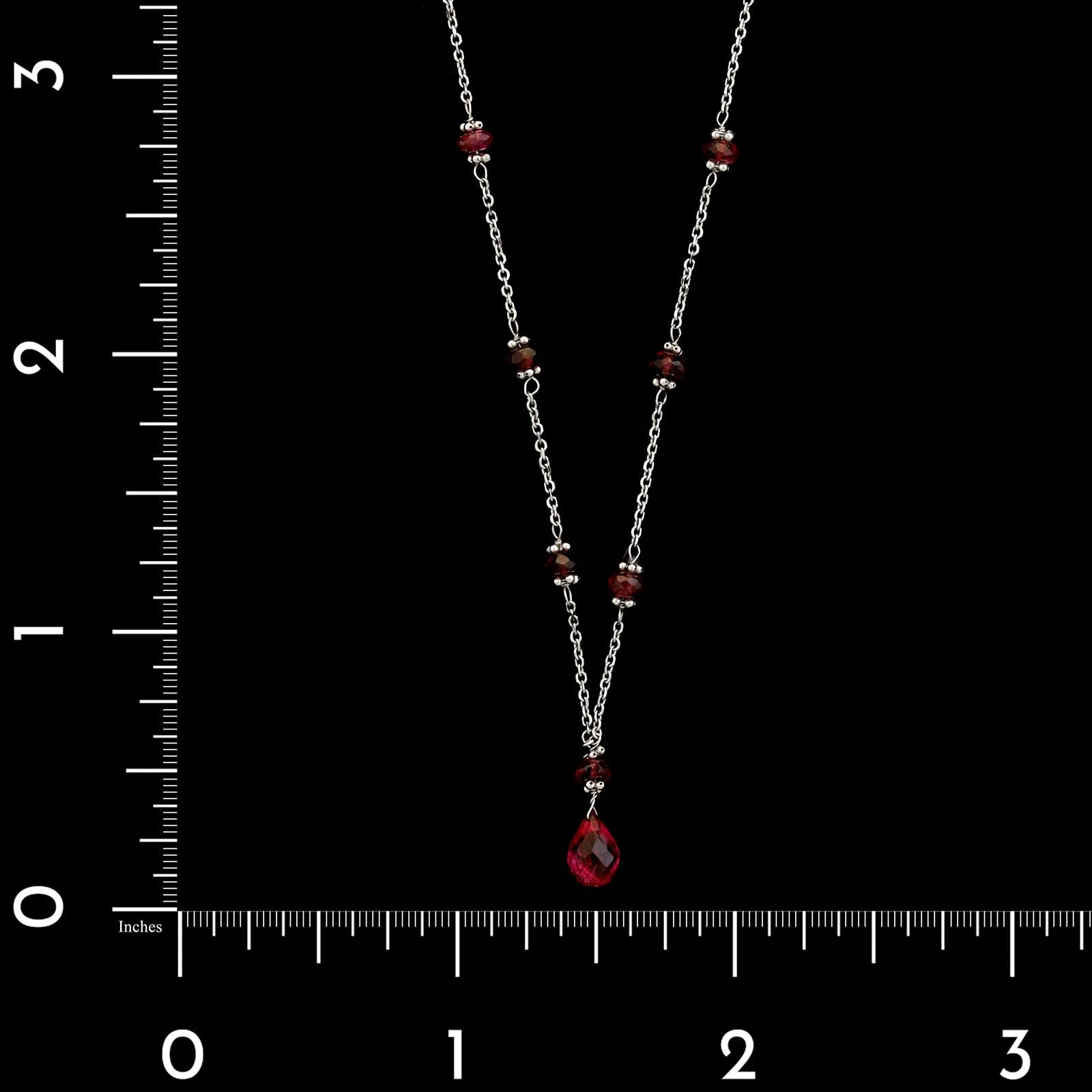 14K White Gold Estate Pink Tourmaline Necklace - Image 3