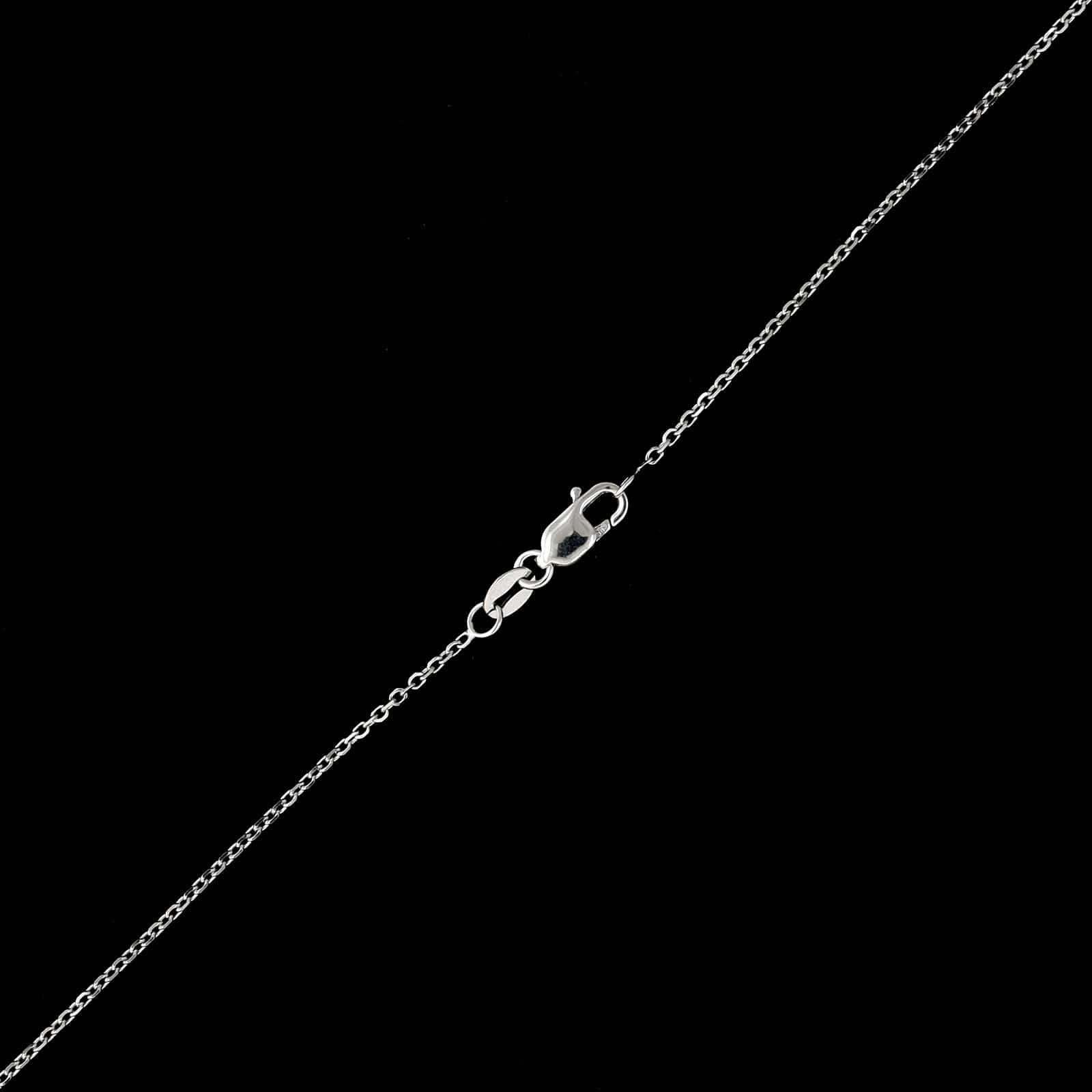 14K White Gold Estate Sapphire and Diamond Pendant Necklace - Image 3