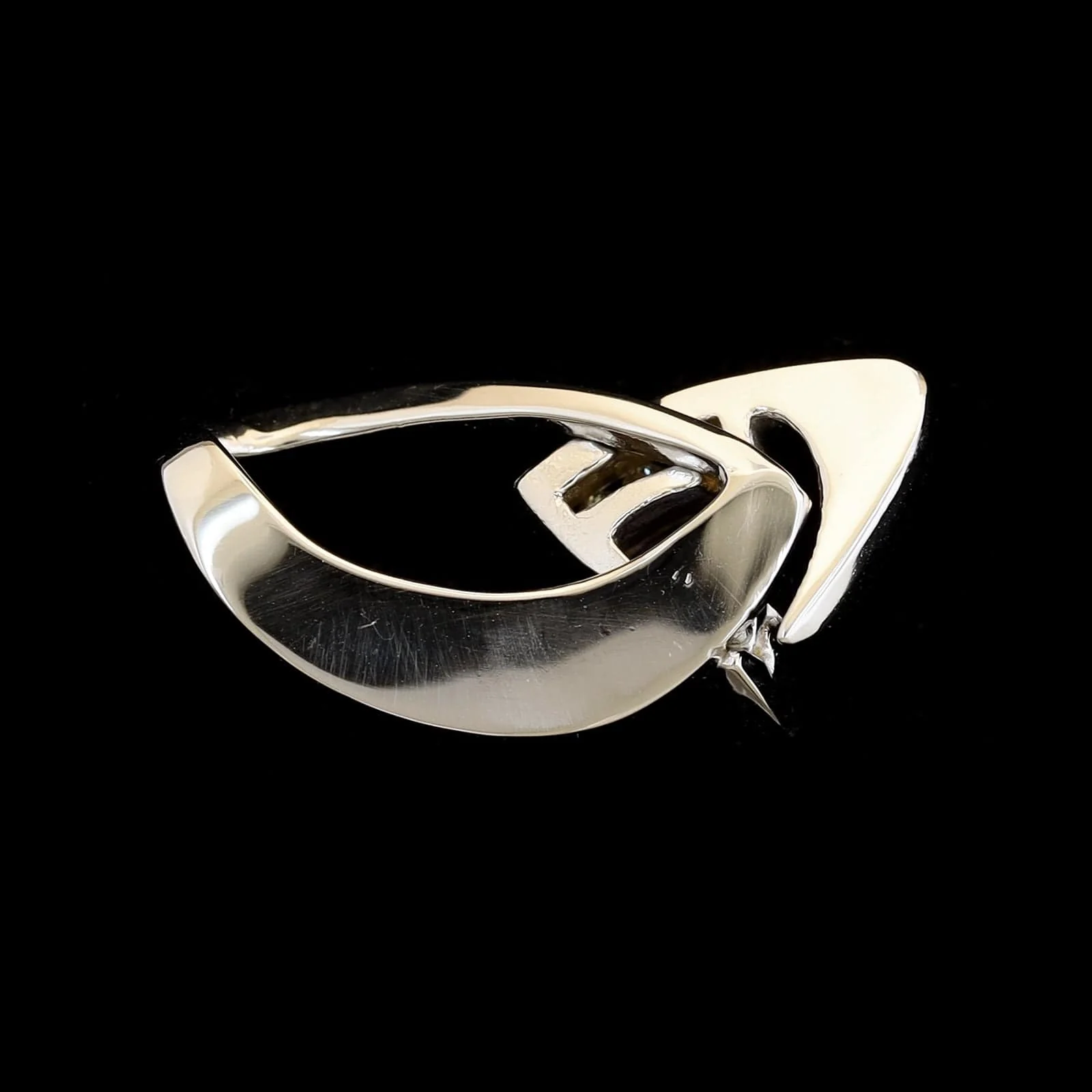 14K White Gold Estate Tanzanite and Diamond Slide Pendant - Image 2