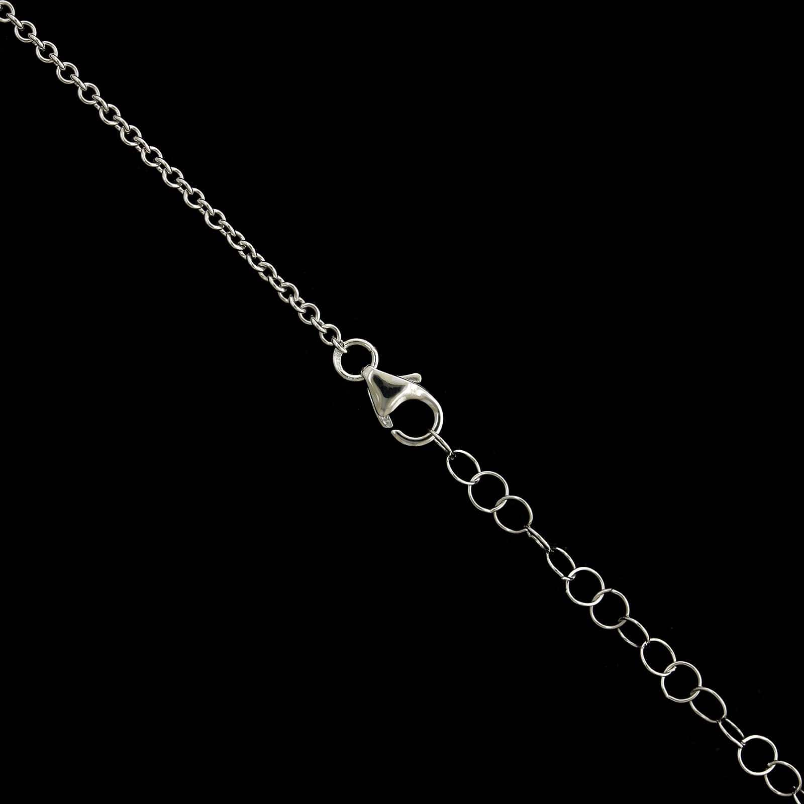 14K White Gold Estate Turquoise, Onyx and Diamond Pendant - Image 4