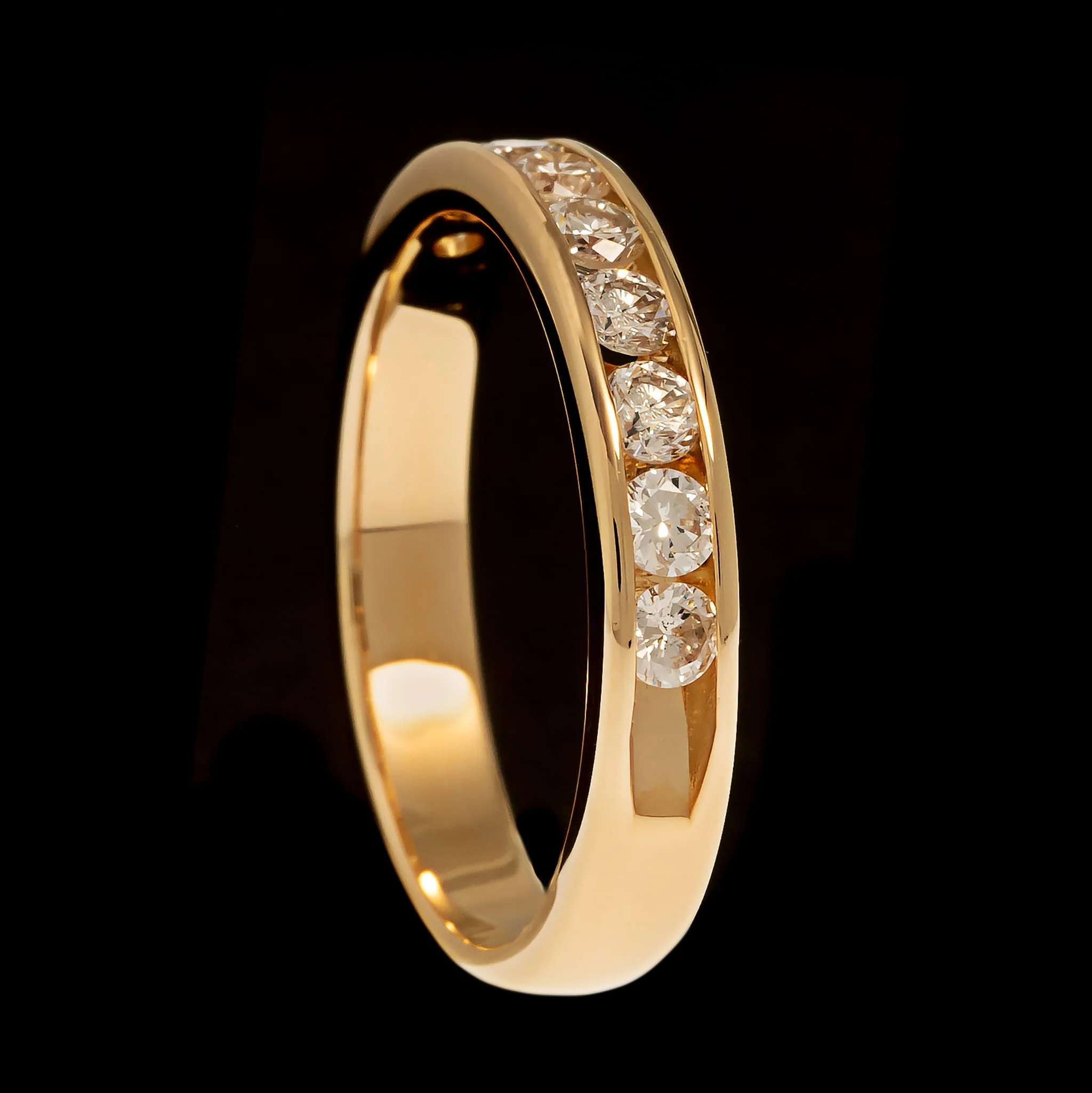 14K Yellow Gold Diamond Band - Image 2