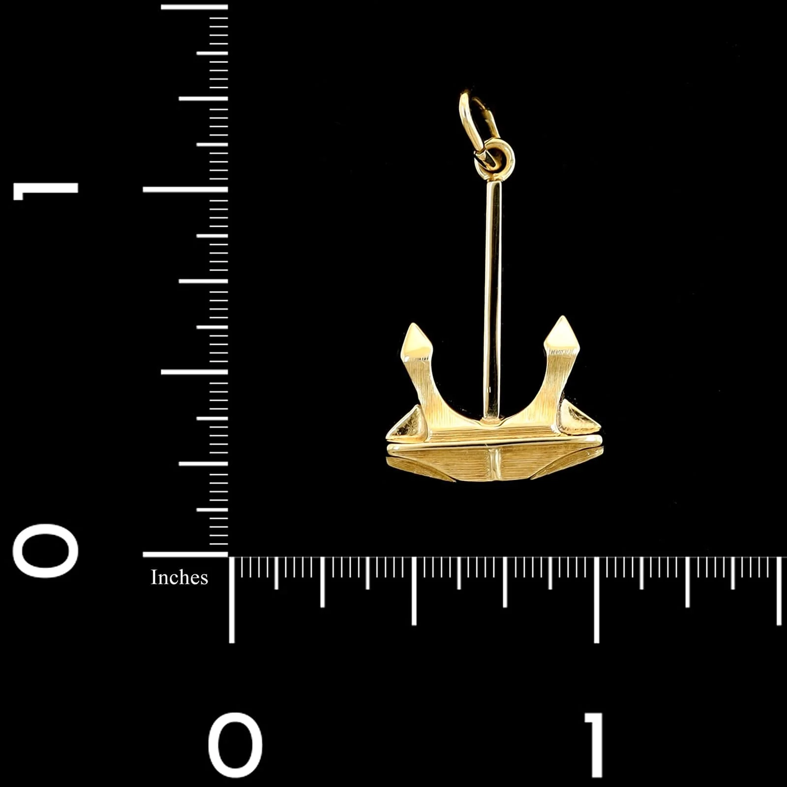 14K Yellow Gold Estate Anchor Charm - Image 2