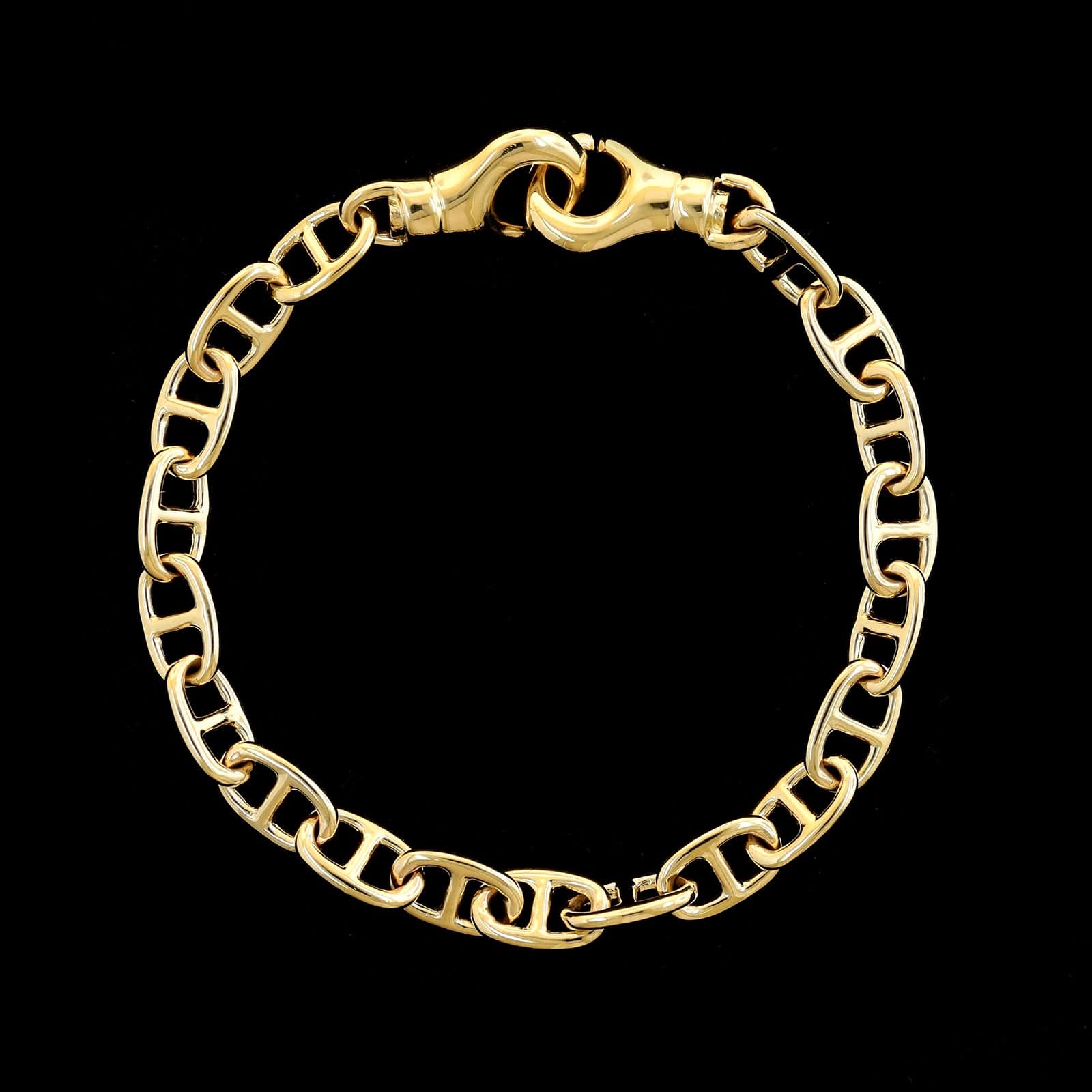 14K Yellow Gold Estate Anchor Link Bracelet