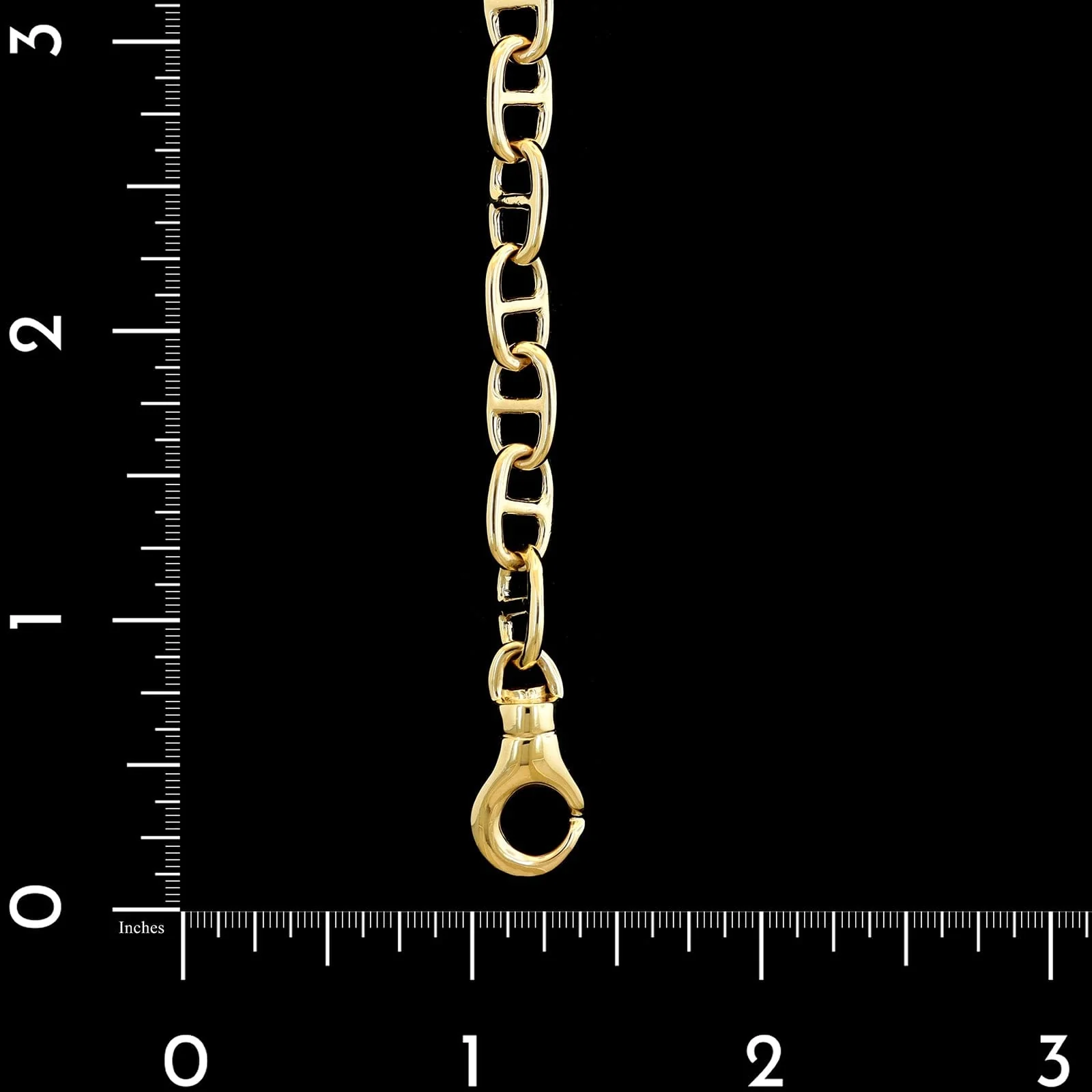 14K Yellow Gold Estate Anchor Link Bracelet - Image 3