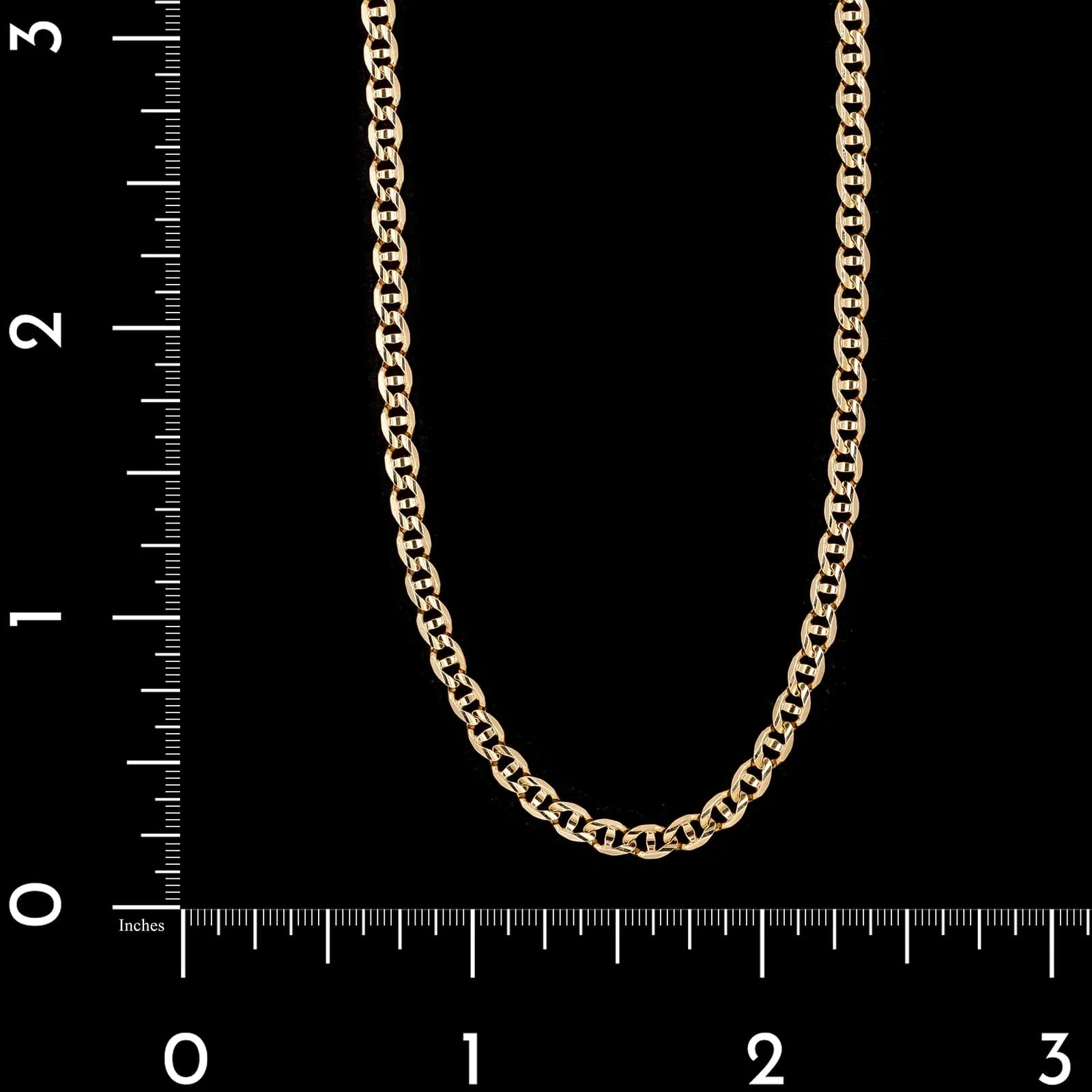 14K Yellow Gold Estate Anchor Link Chain - Image 3