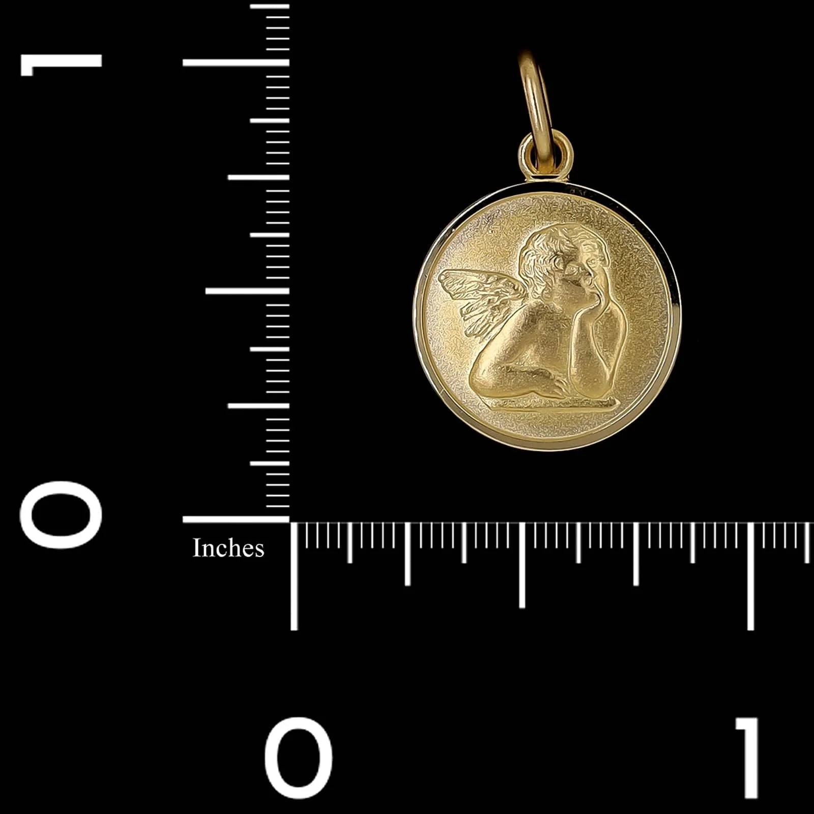 14K Yellow Gold Estate Angel Charm - Image 3