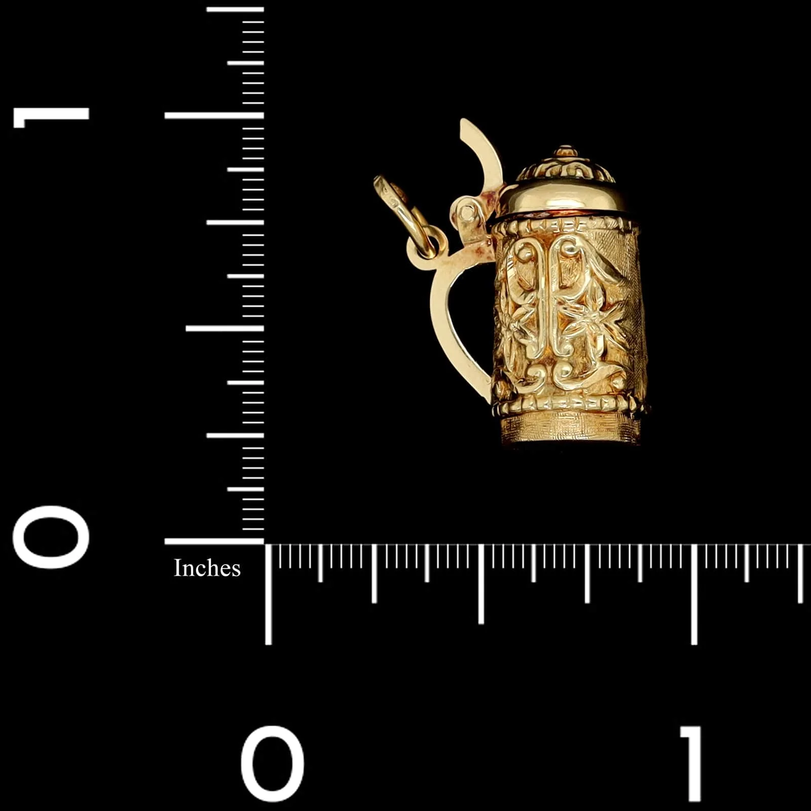 14K Yellow Gold Estate Beer Stein Charm - Image 3
