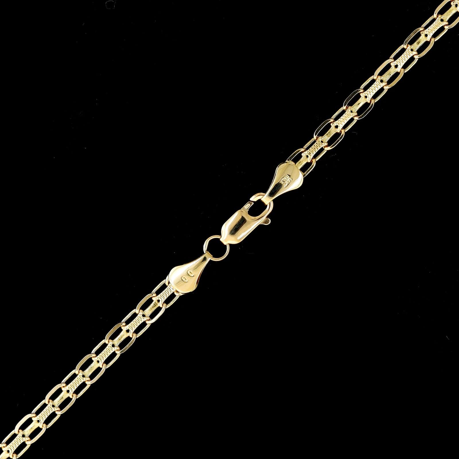 14K Yellow Gold Estate Bismark Chain - Image 2