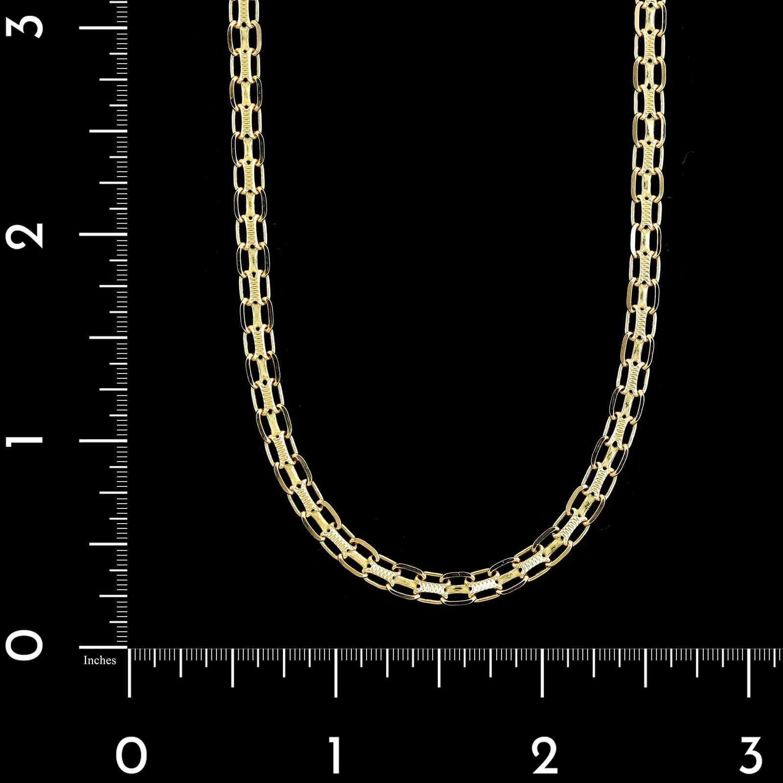 14K Yellow Gold Estate Bismark Chain - Image 3