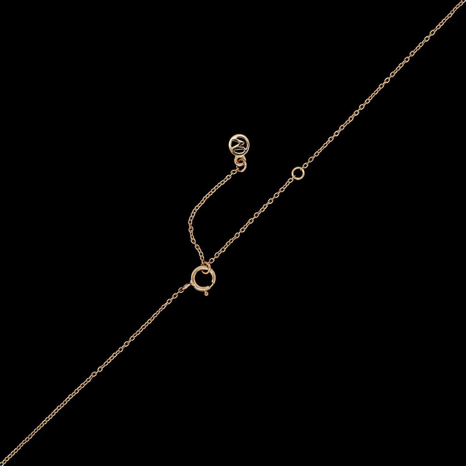 14K Yellow Gold Estate Black Diamond Heart Pendant Necklace - Image 3
