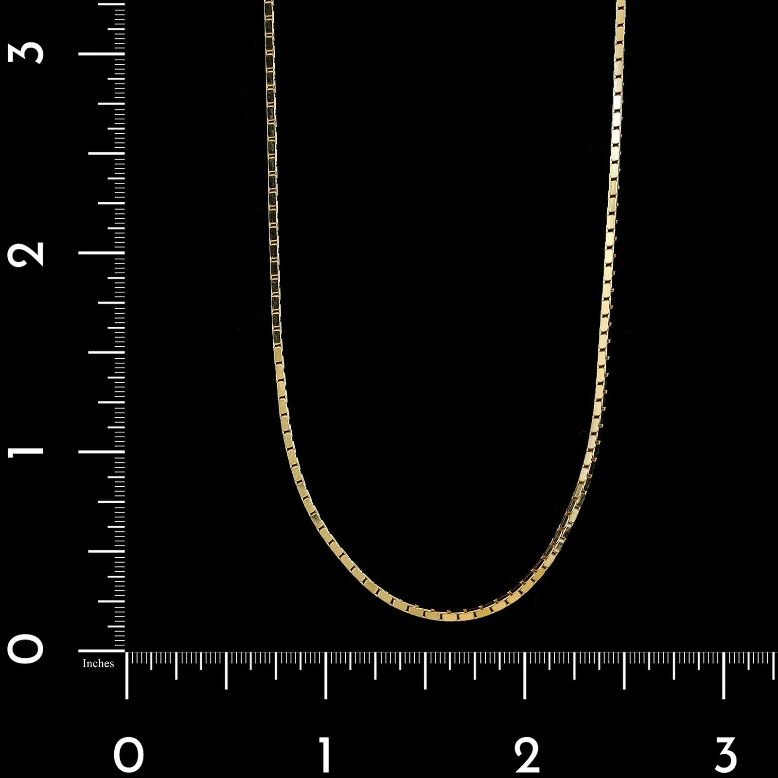 14K Yellow Gold Estate Box Chain - Image 3