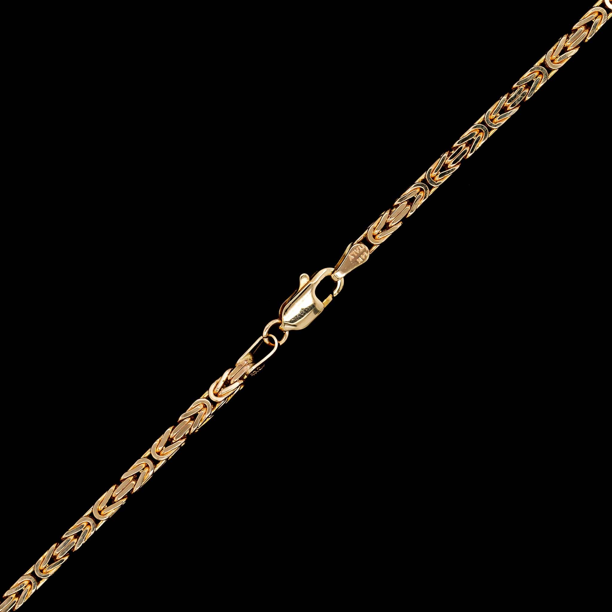 14K Yellow Gold Estate Byzantine Link Chain - Image 2