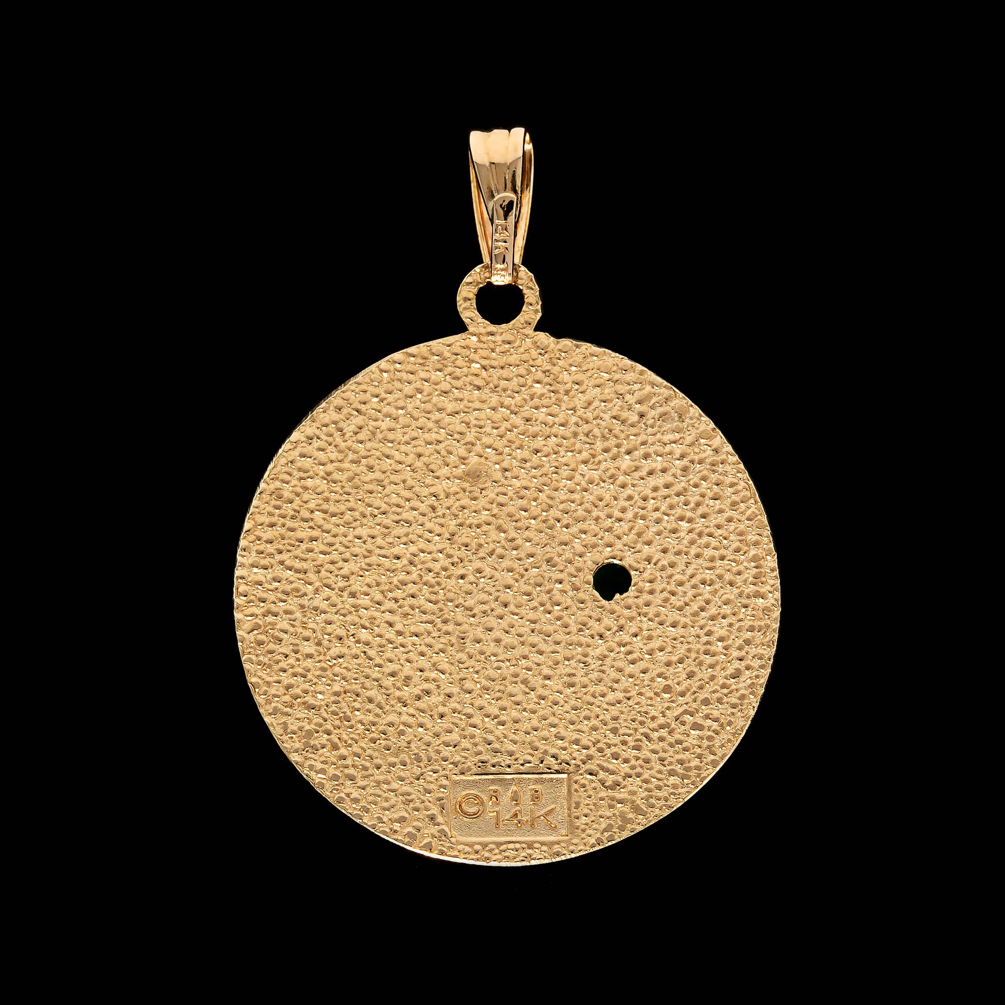 14K Yellow Gold Estate Cancer Talisman Pendant - Image 2