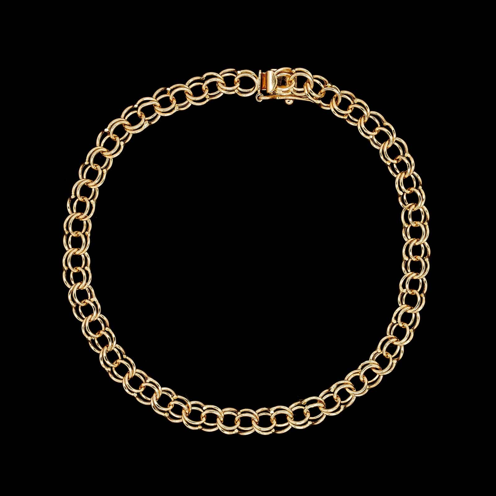 14K Yellow Gold Estate Charm Bracelet