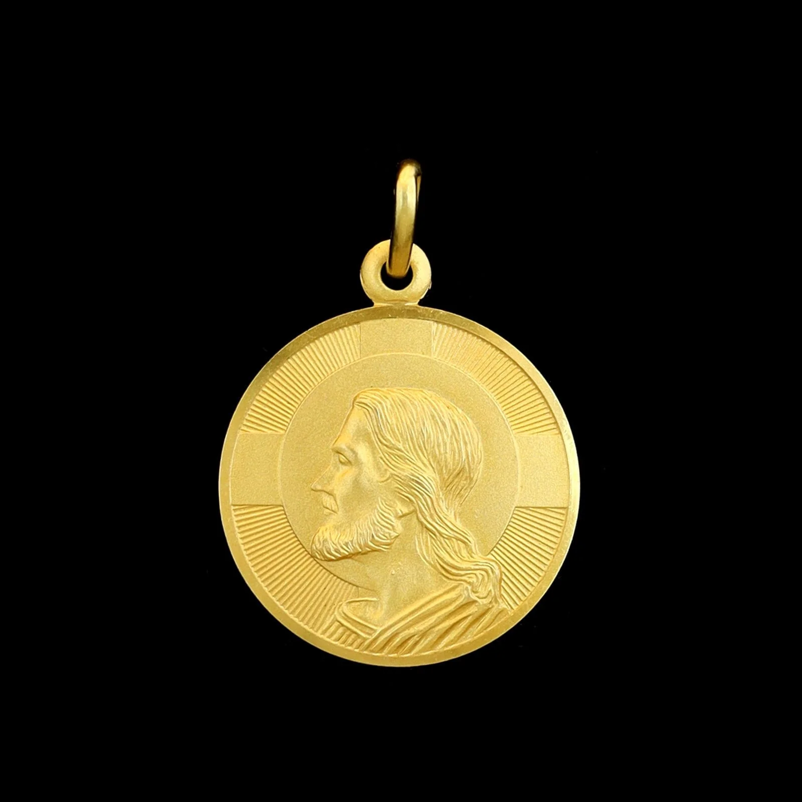 14K Yellow Gold Estate Christ the Redeemer Medal