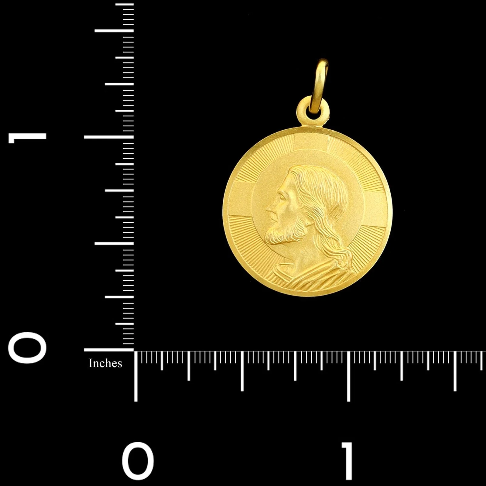 14K Yellow Gold Estate Christ the Redeemer Medal - Image 3