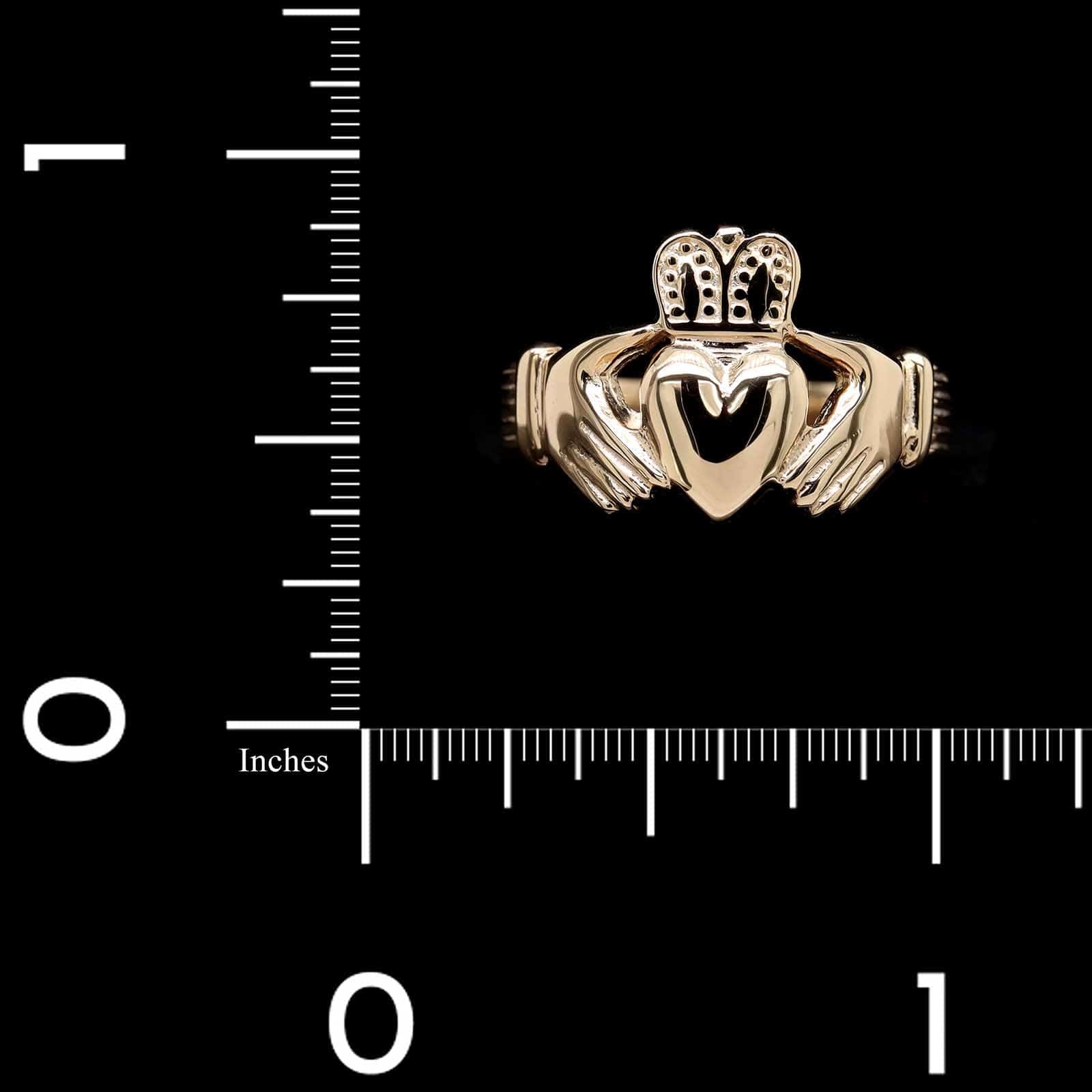 14K Yellow Gold Estate Claddagh Ring - Image 4