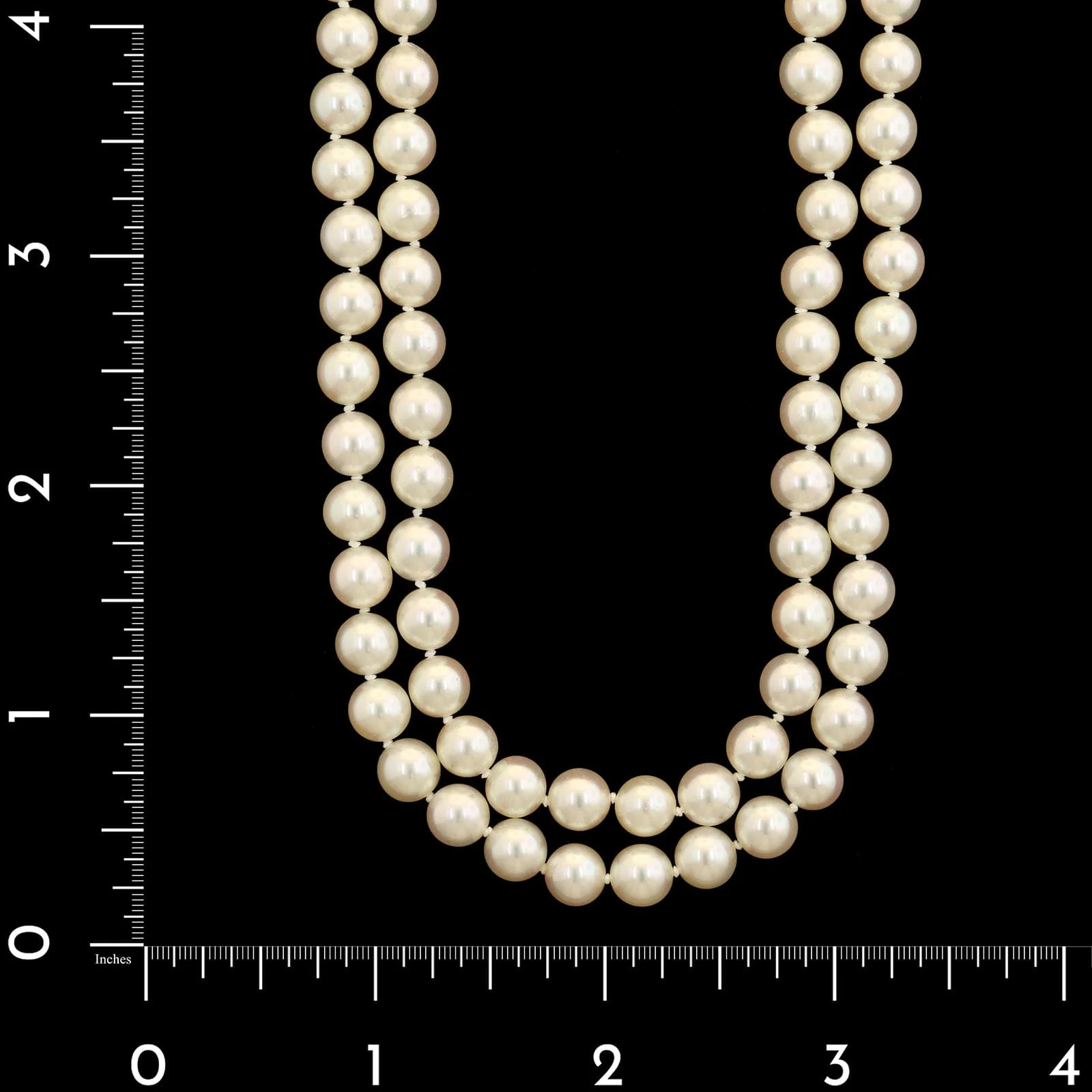 14K Yellow Gold Estate Cultured Pearl Double Strand Necklace - Image 4