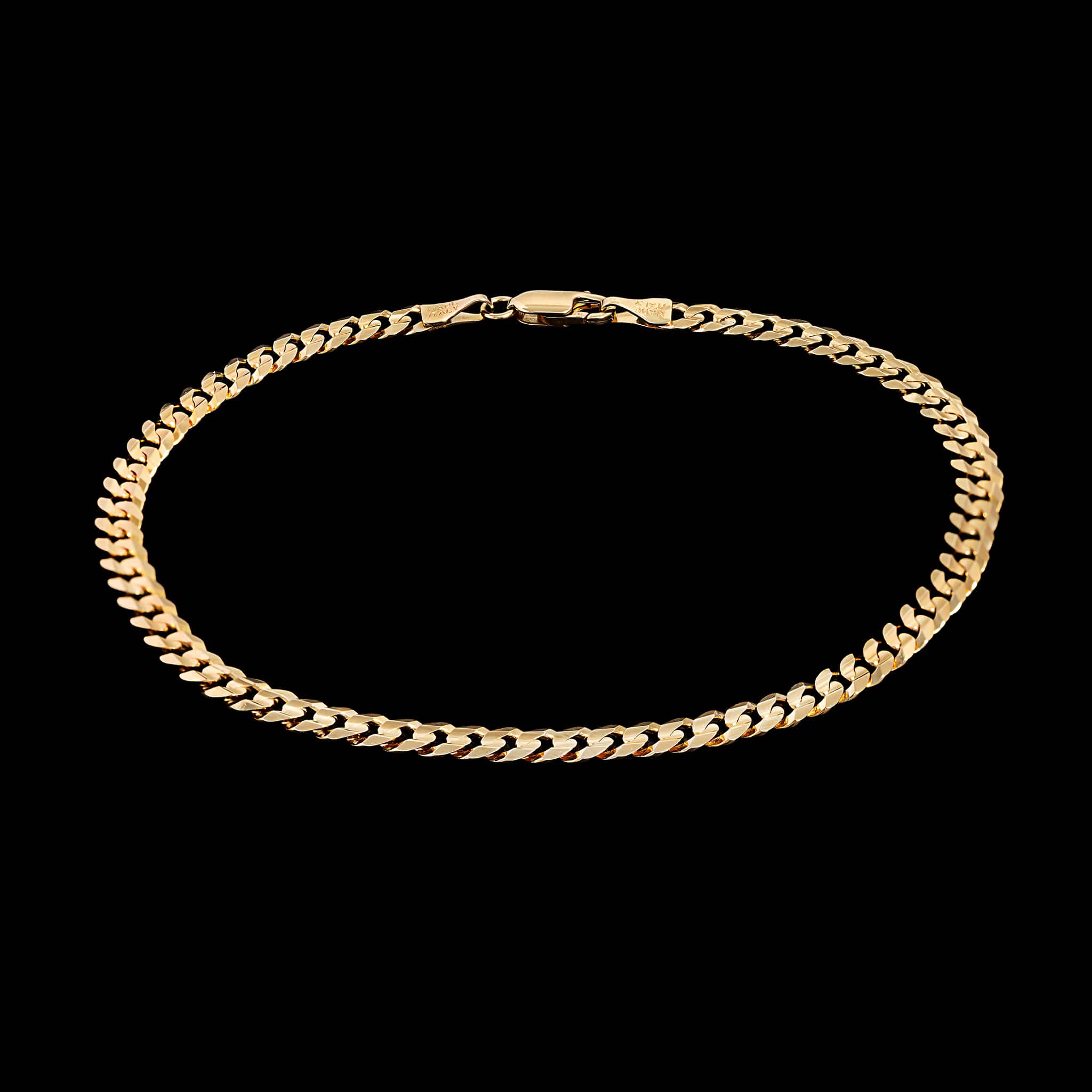 14K Yellow Gold Estate Curb Link Bracelet