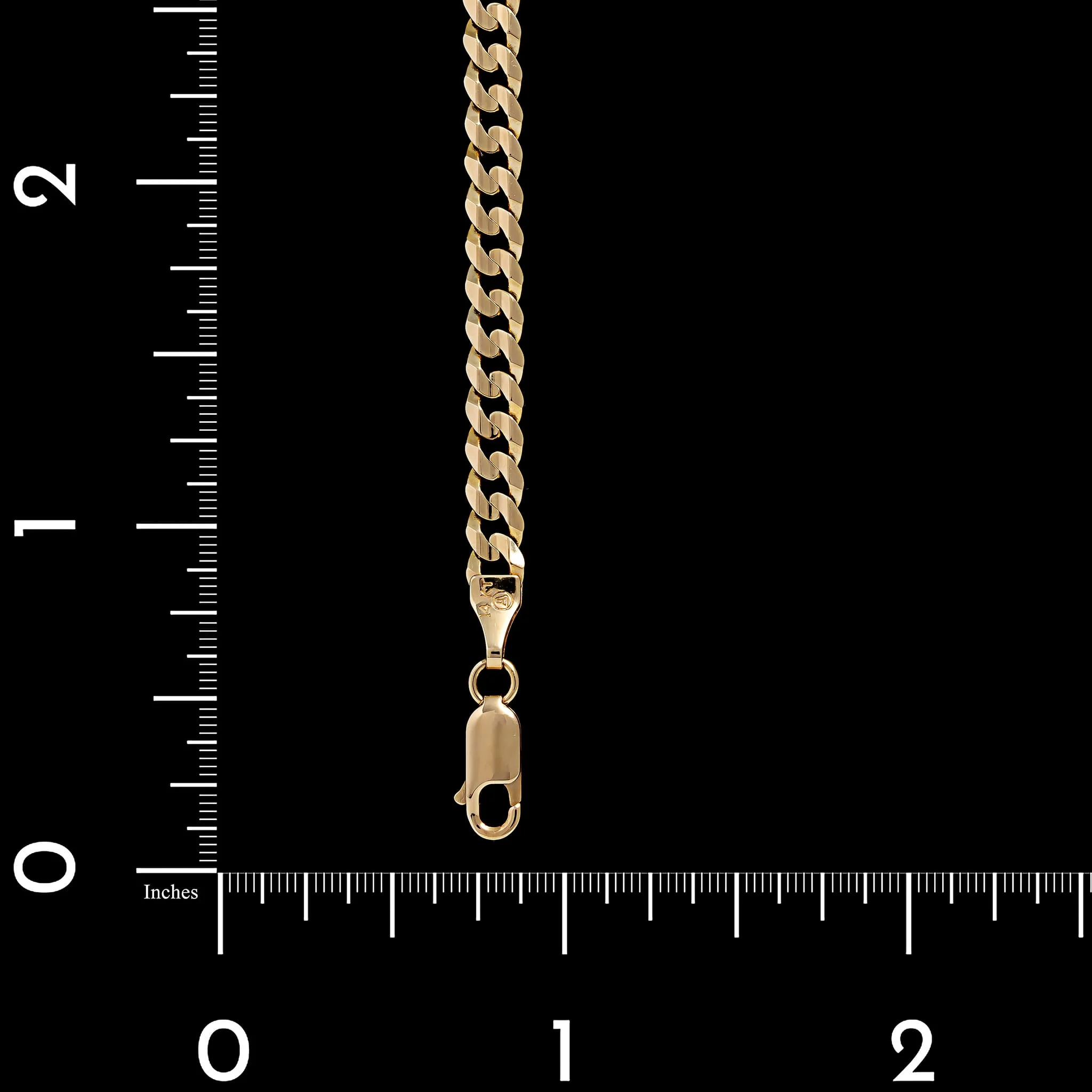 14K Yellow Gold Estate Curb Link Bracelet - Image 3