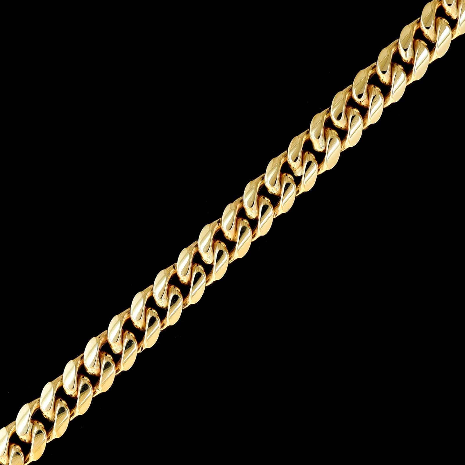 14K Yellow Gold Estate Curb Link Bracelet - Image 3