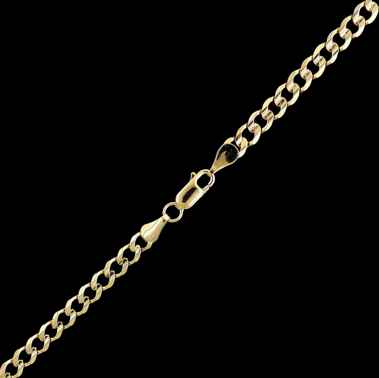 14K Yellow Gold Estate Curb Link Chain - Image 2