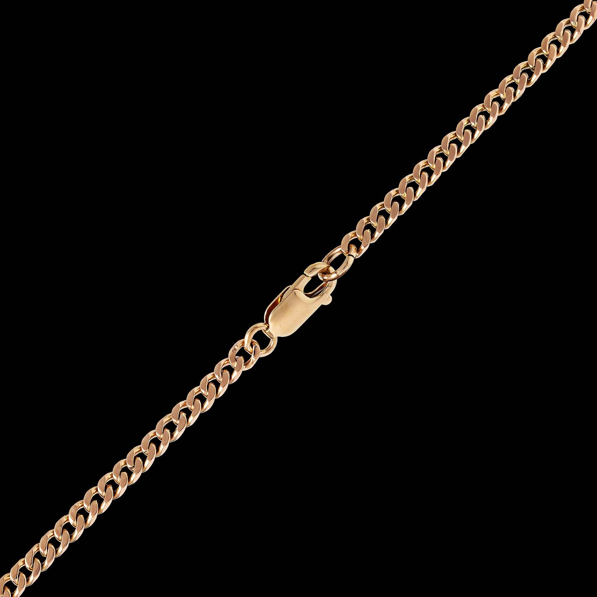 14K Yellow Gold Estate Curb Link Chain - Image 2