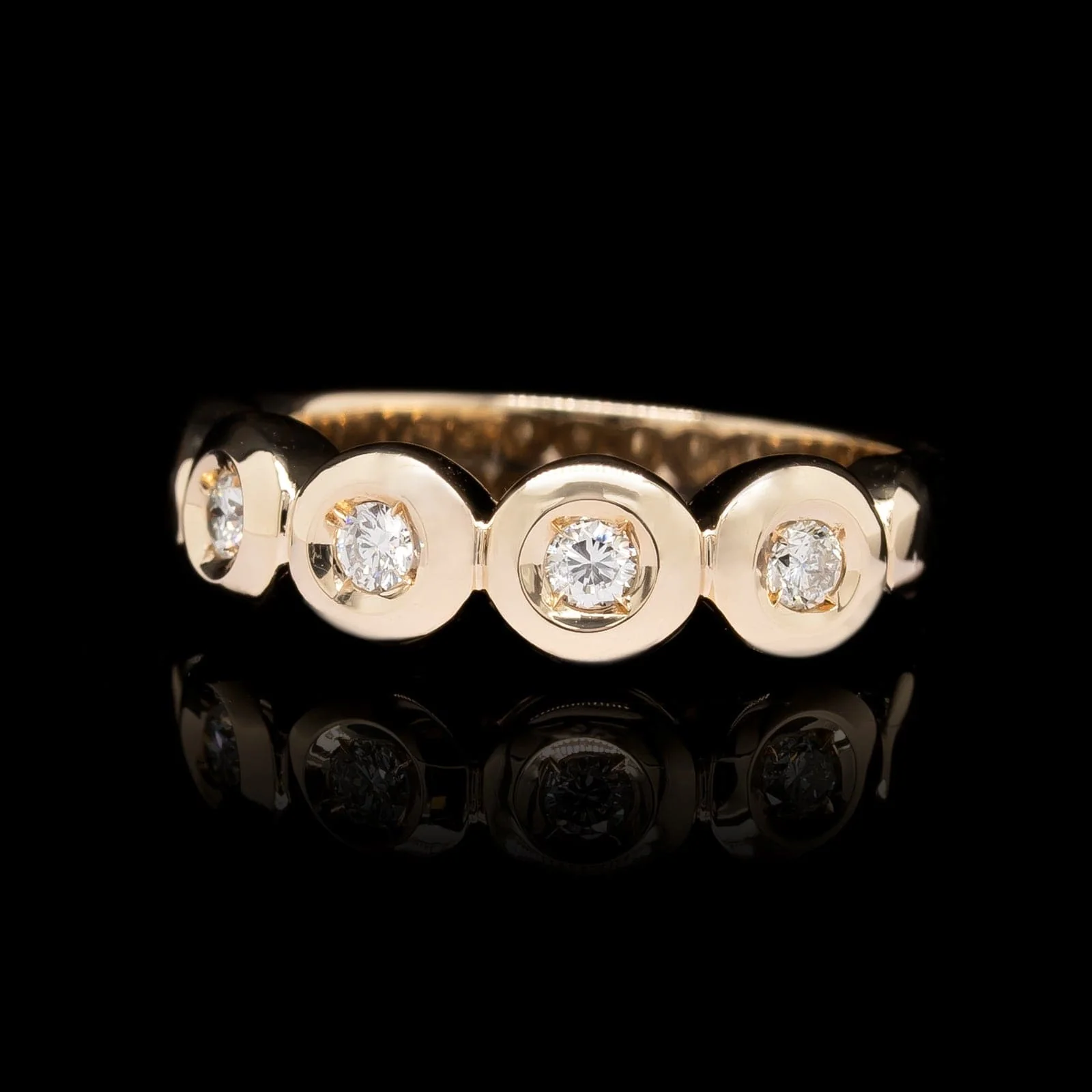 14K Yellow Gold Estate Diamond Band