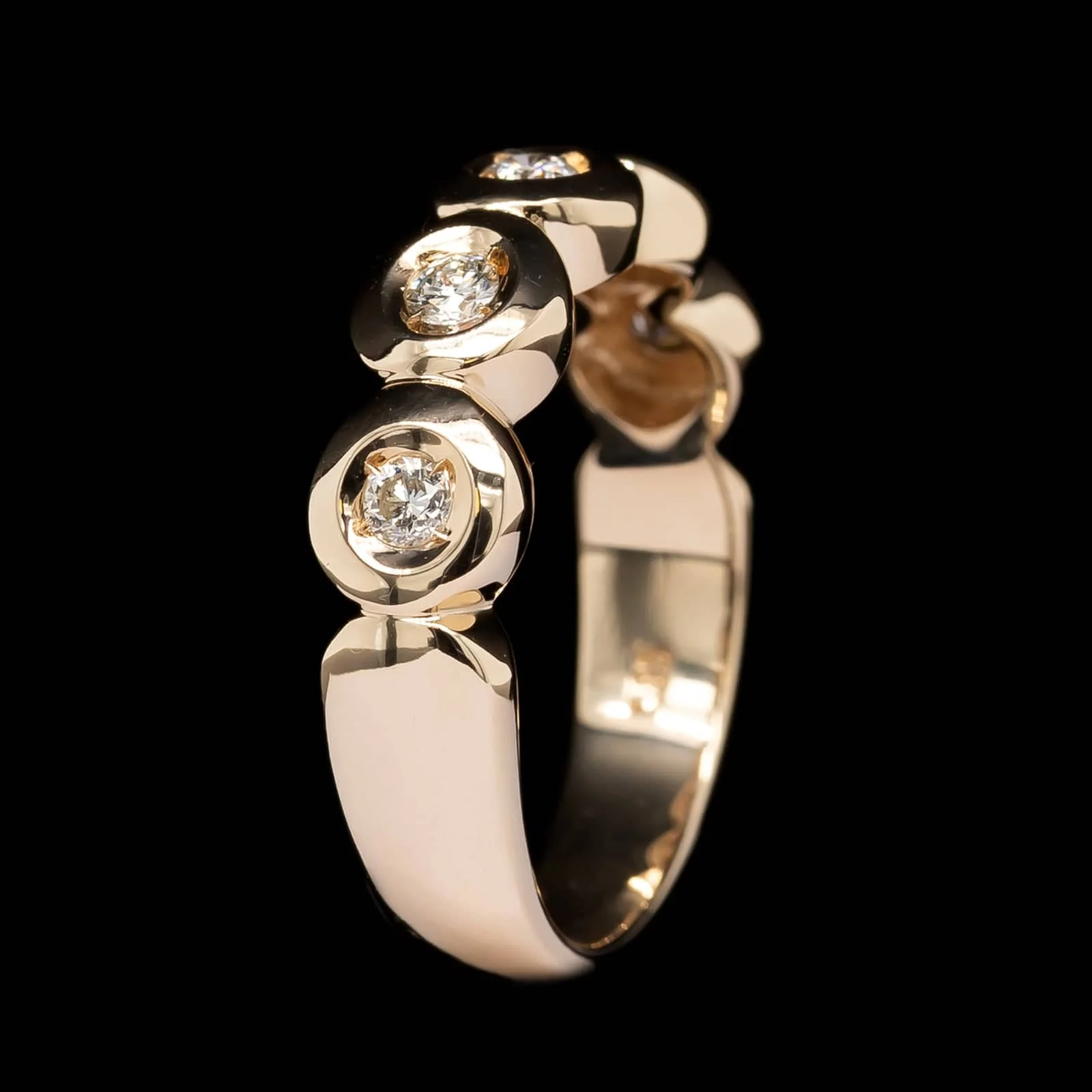 14K Yellow Gold Estate Diamond Band - Image 2