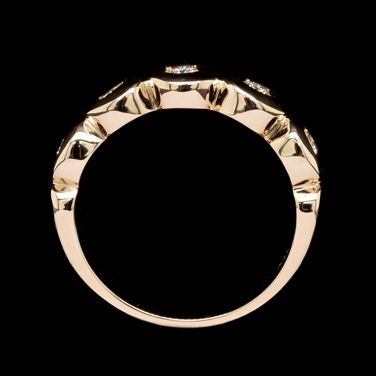 14K Yellow Gold Estate Diamond Band - Image 3