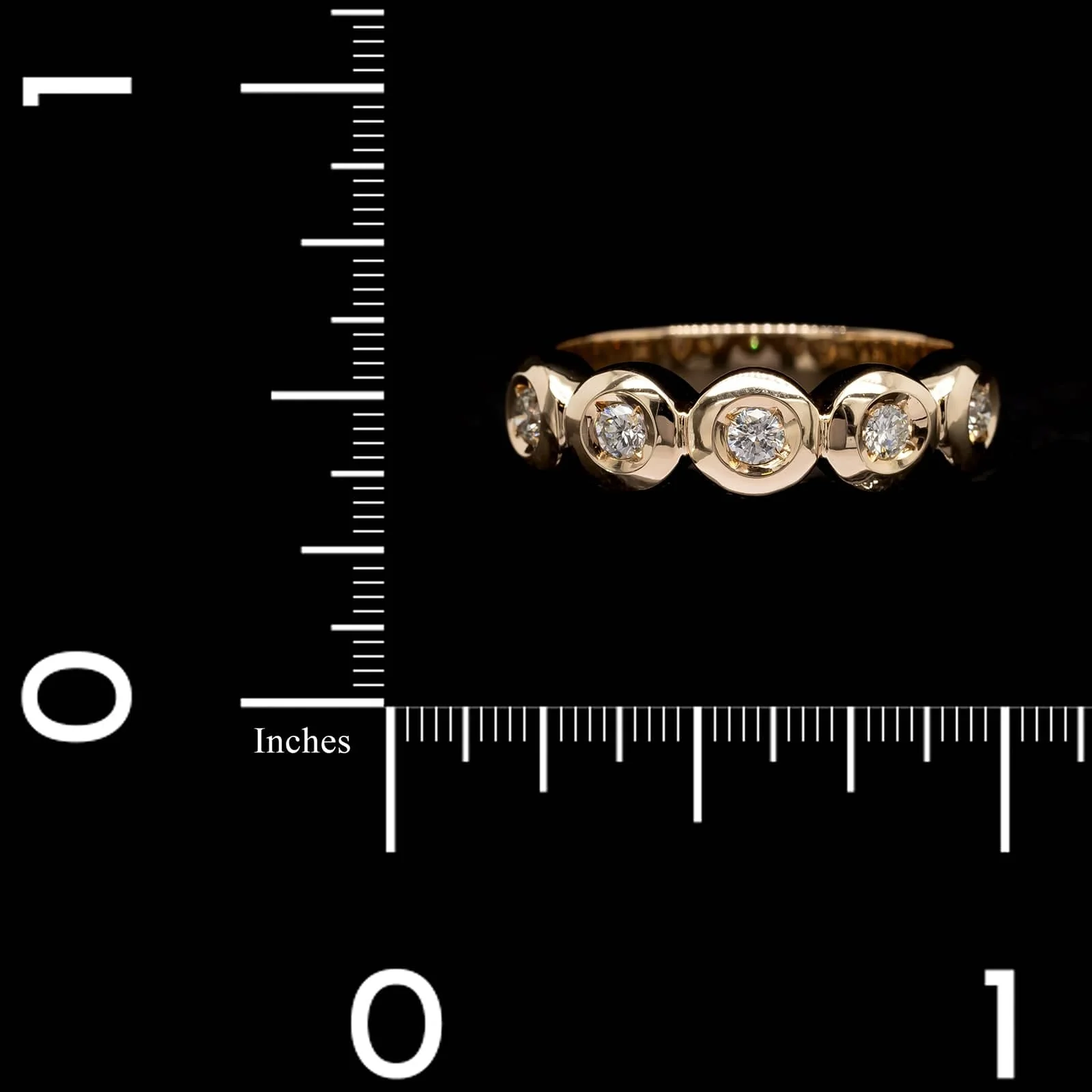 14K Yellow Gold Estate Diamond Band - Image 4
