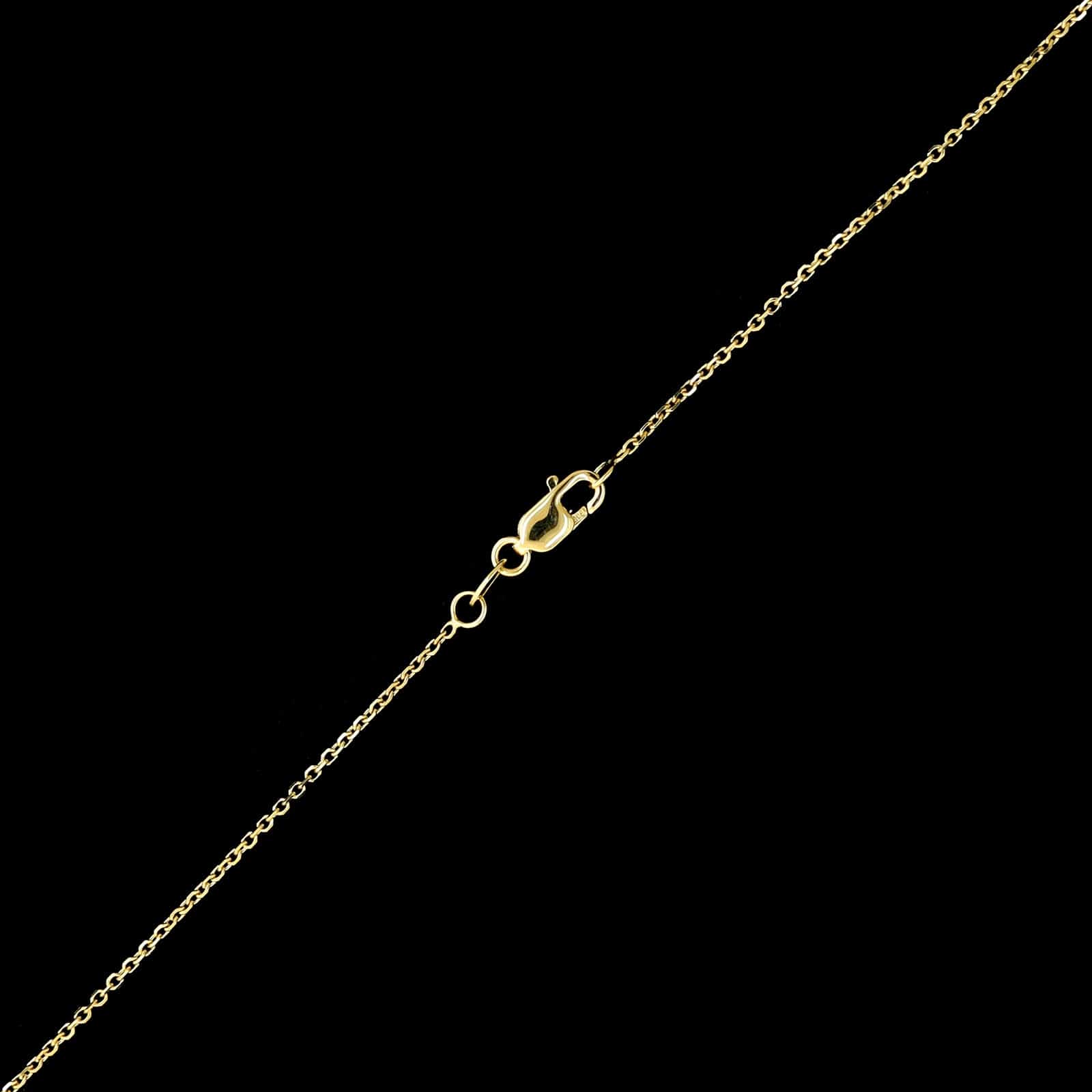 14K Yellow Gold Estate Diamond Bar Pendant Necklace - Image 3