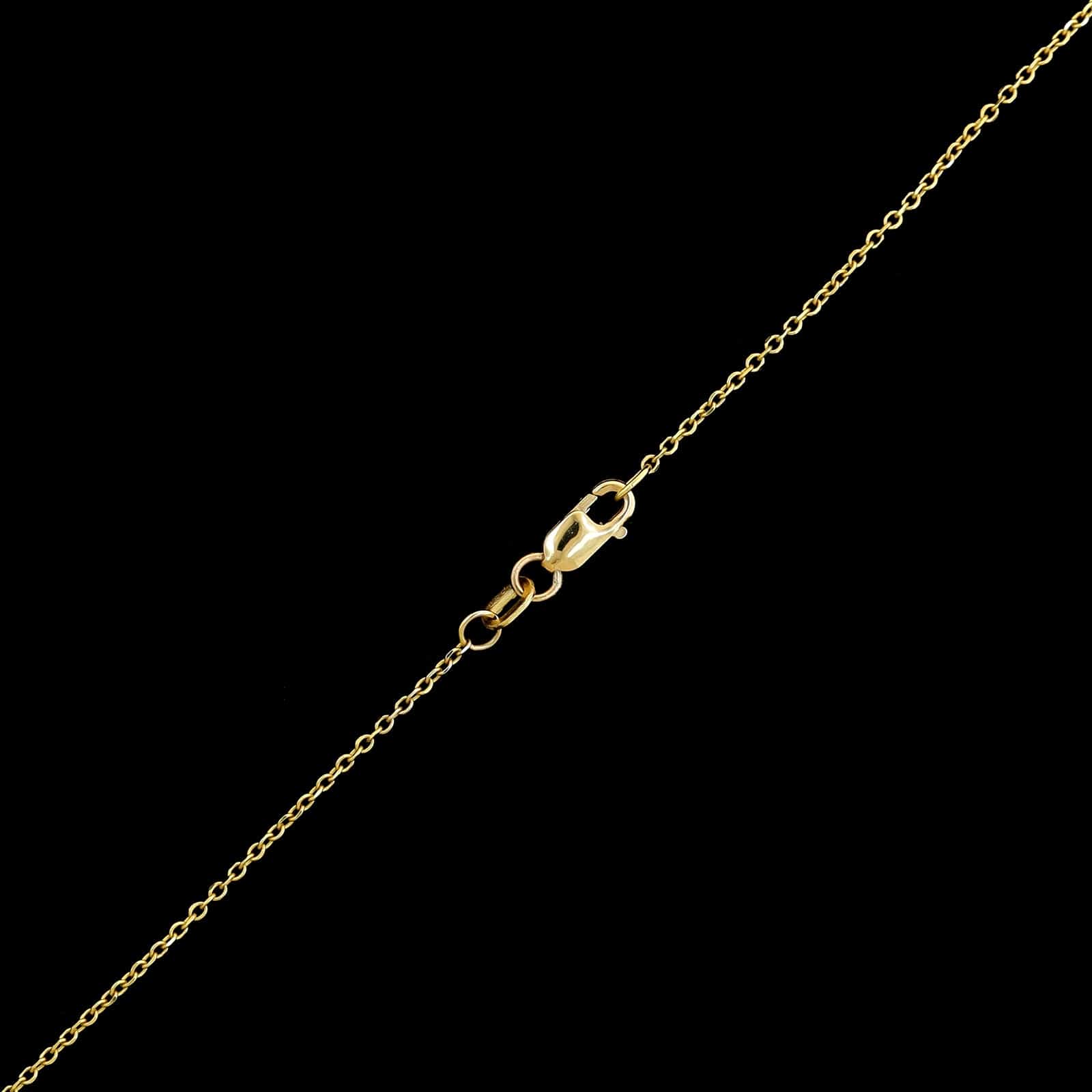 14K Yellow Gold Estate Diamond Cross Pendant Necklace - Image 3